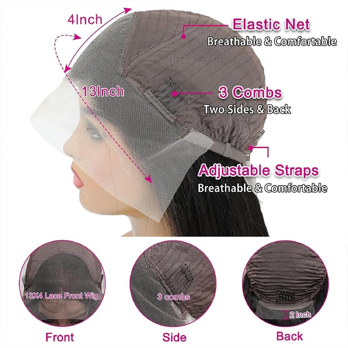 LONG YAO 32 inch Straight Lace Front Wigs Human Hair Wig Pre Plucked 13x4 Straight Human Hair Wigs For Black Women Human Hair Wig Straight Frontal Wigs Human Hair Lace Front Wigs