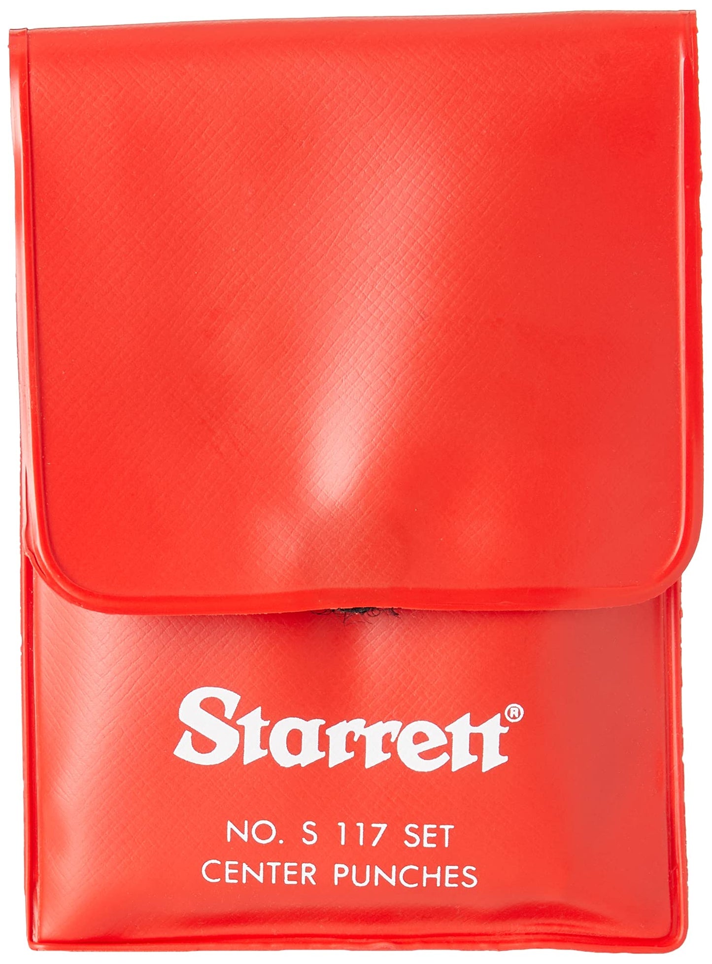 Starrett Steel Center Punch with Round Shank and Knurled Finger Grip - Hardened and Tempered Steel, 0-4" Length, 1/16, 5/64, 3/32, 1/8, 5/32 Diameter Tapered Point - 5 Pieces - S117PC