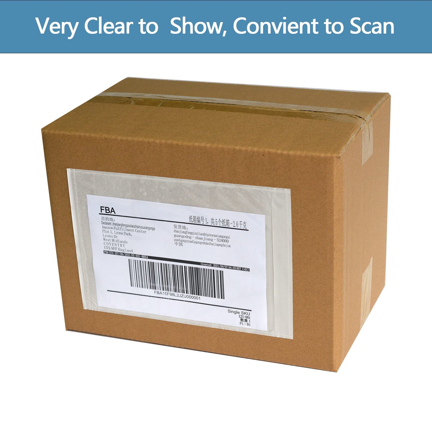 500 PCS 9.5"x 12" Clear Self-Adhesive Packing List Envelopes - Fit 8.5x11 inch Lettter - Shipping/Mailing Pouch Enclosed Bags for Packing Slips Invoice Label