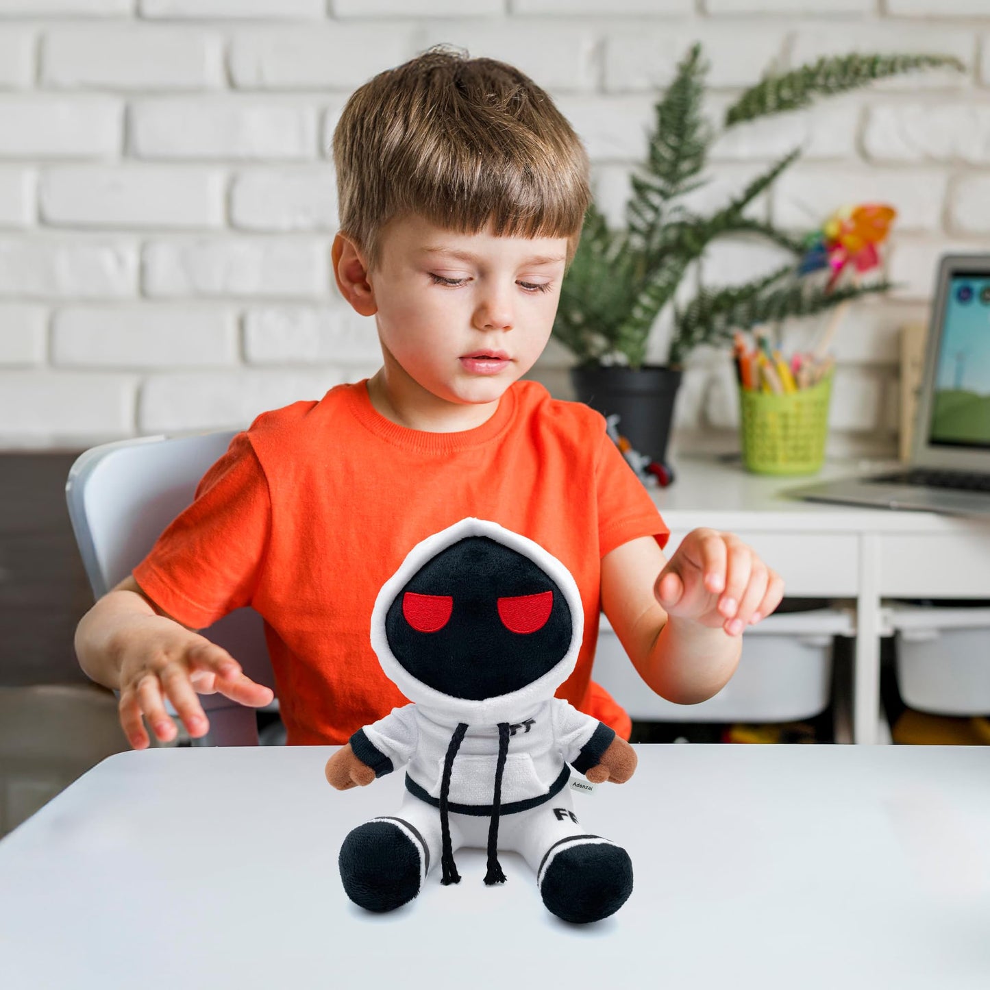 Adenzai 8.7" Foltyn Family Standard Plushies | Soft Stuffed Pillow | Kids' Room Decor for Birthdays & Holidays | White-8.7IN