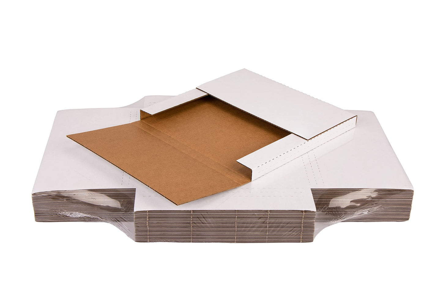 YUSHYIJIE 12-inch LP Mailers Vinyl Record Shipping Boxes, White, 15 Pack