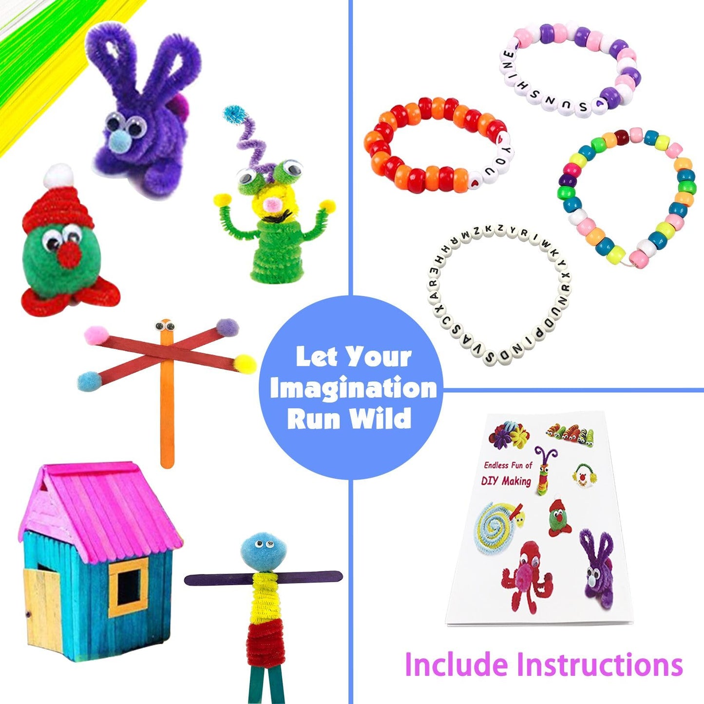 VLUSSO Kids Crafts Supplies Kit Arts and Crafts for Kids