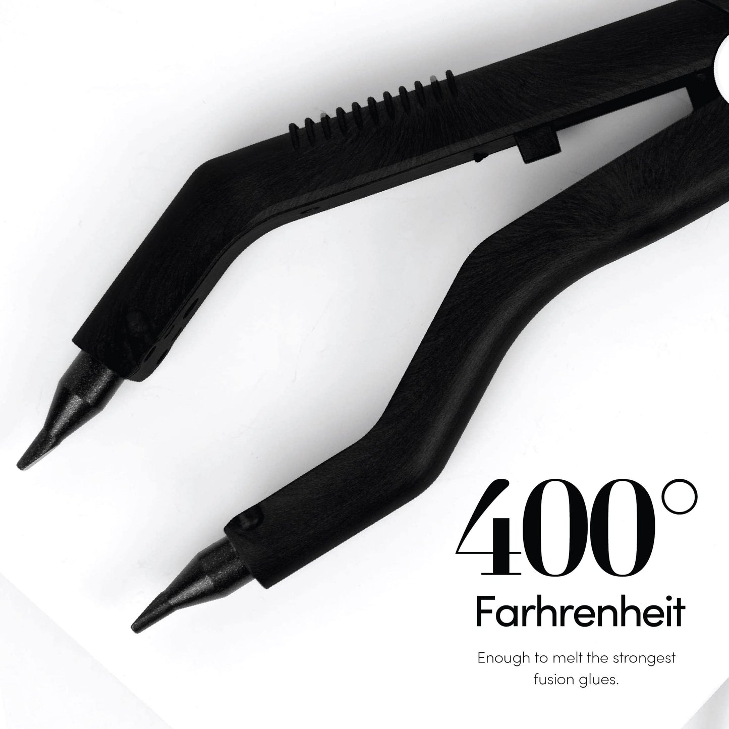 Pro Fusion Tool by The Hair Shop - Keratin Melting Connector Machine for Hair Extensions, Matte Black Ergonomic Patented Design - Professional Salon Heat Tool for Keratip