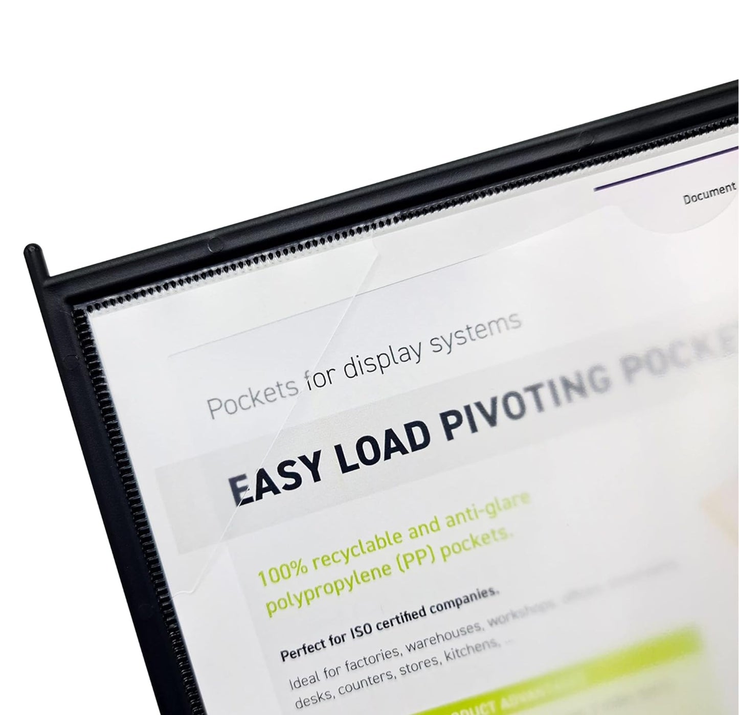 Tarifold DJOIS Wall Mount Reference System for Letter Size Documents, 10 Double-Sided Pockets, 20 Sheet Capacity, Expandable, Easy Load Design, Durable Polypropylene, Made in Denmark, Black
