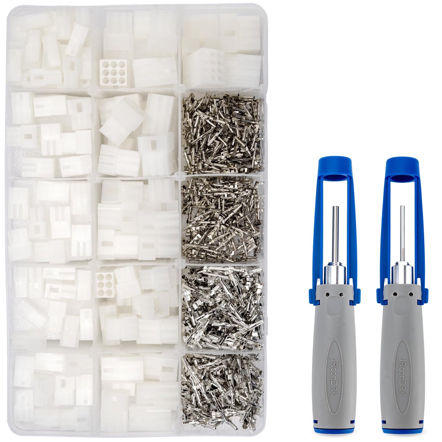 JRready ST6478 Pin Connectors Kit 678PCS 2 3 4 6 9 12 Pin Housing 062” and 093”Series Crimp Terminal Molex Connector 14-24AWG Male Female Pins with Pin Remove Extractor Tool for Electrical Connector