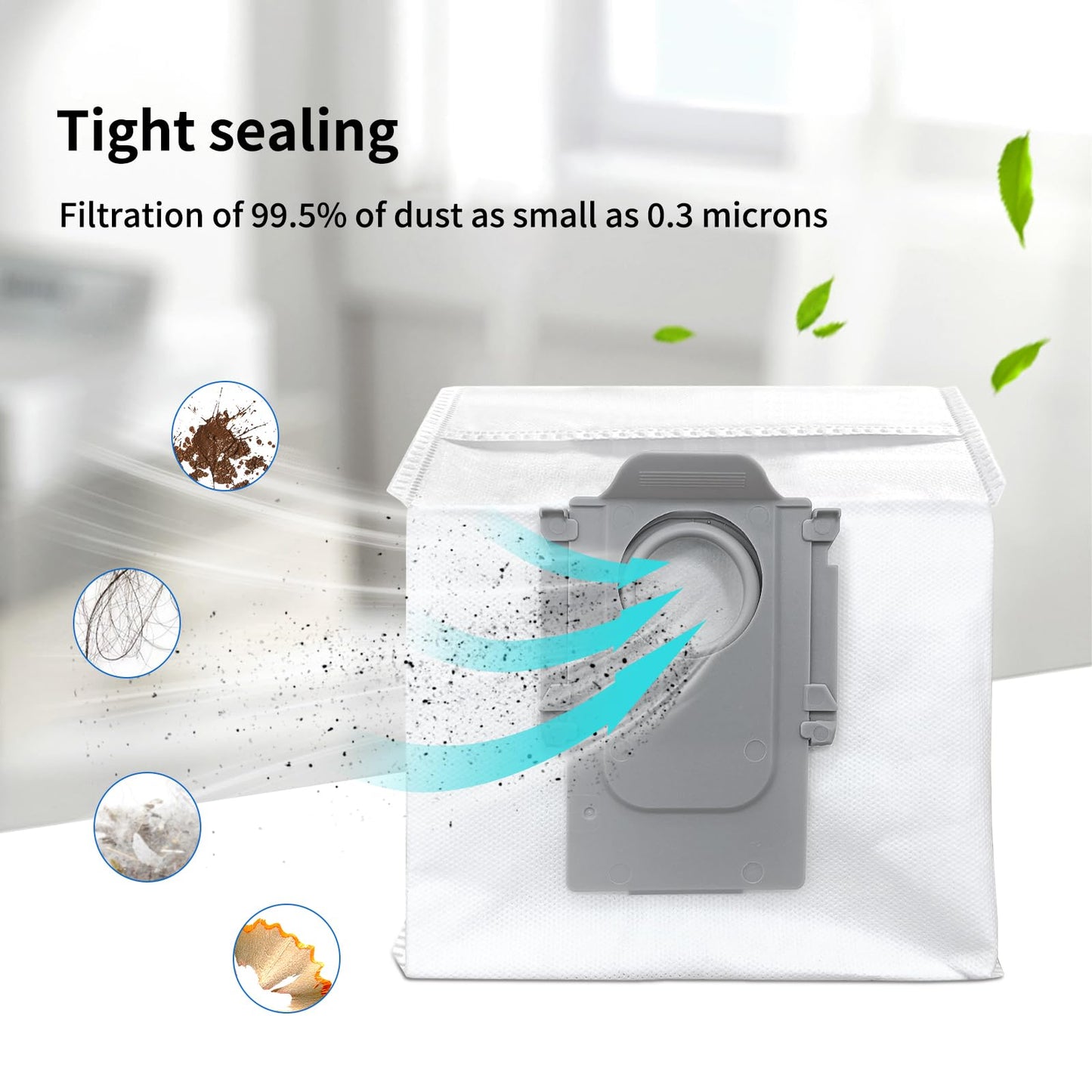 23 PCS Replacement Parts Compatible with Roborock S7 MaxV Ultra Robot Vacuum Cleaner,6 Side Brushes,4 HEPA Filters,4 Dust Bags,1 Cleaning Brush,2 Main Brushes,4 Mop Pads,2 Tools