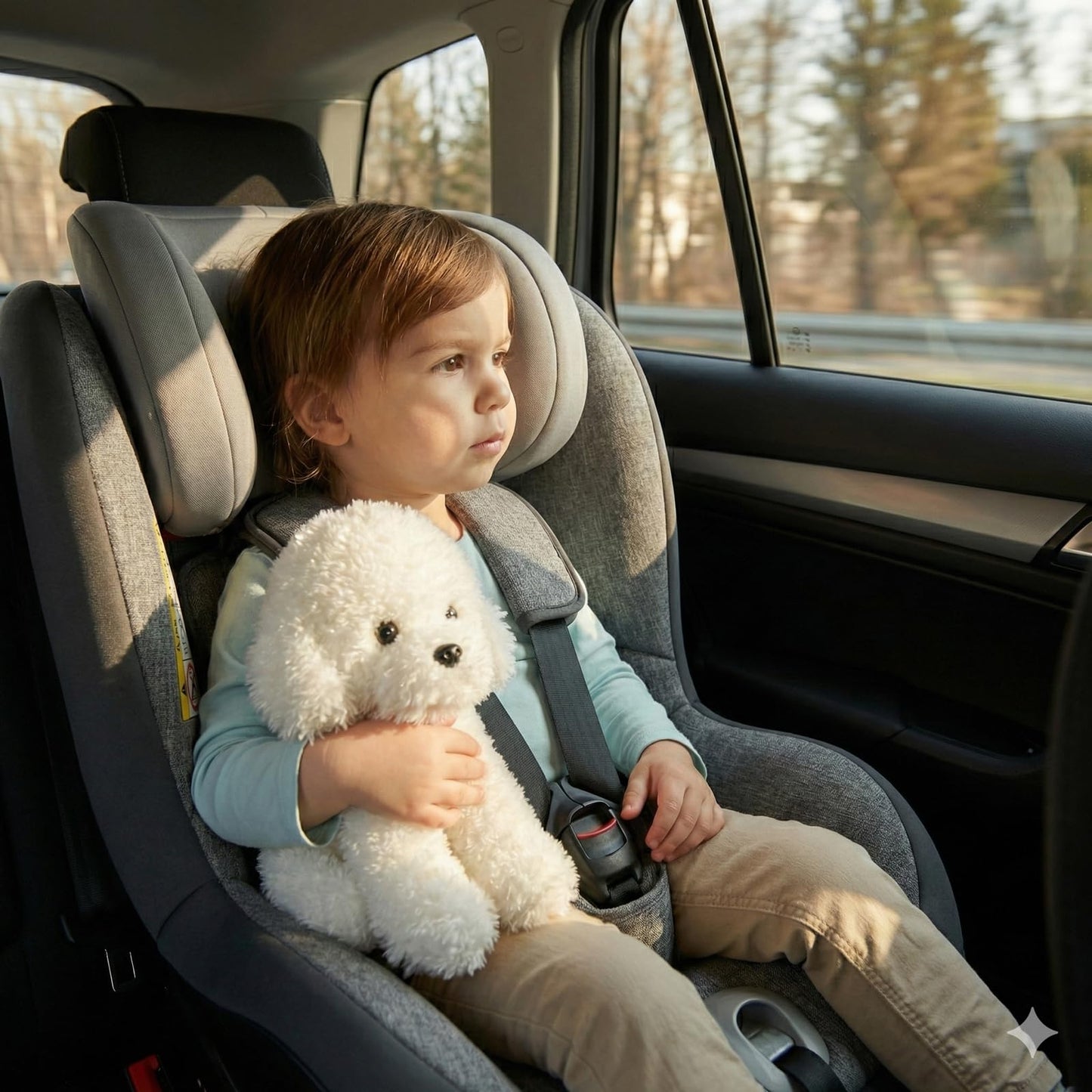 WEIGEDU White Toy Poodle Stuffed Animal - Bichon Frise/Maltese/White Labradoodle Plush Toy for Kids and Babies, 32cm