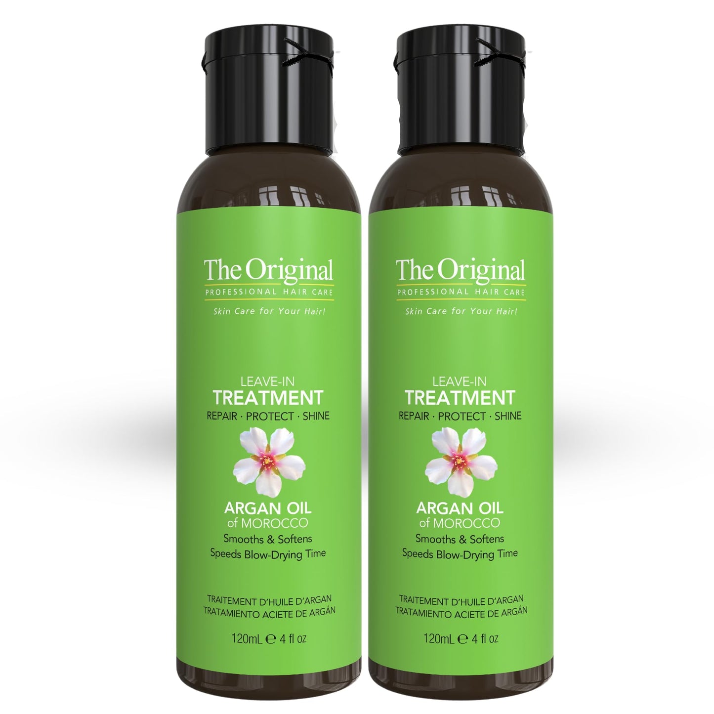 DermOrganic Leave In Hair Treatment with Organic Argan Oil - Seals, Protects, Restores Shine to Dry & Damaged Hair – 4 oz (2 Count)
