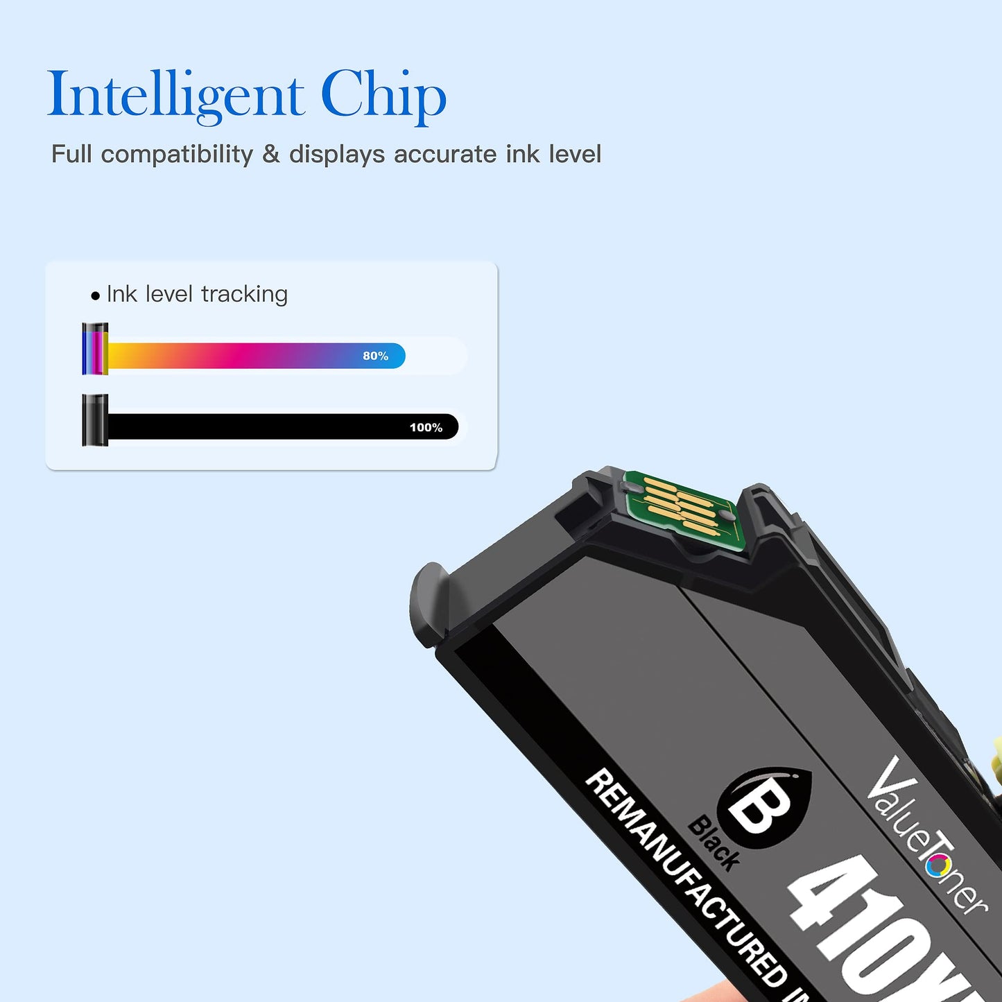 Valuetoner Remanufactured Ink Cartridge Replacement for Epson 410XL Ink Cartridges 5 Pack 410 T410XL for Expression XP-7100 XP-530 XP-630 XP640 XP-830 XP635 (Black, Cyan, Magenta, Yellow, Photo Black)