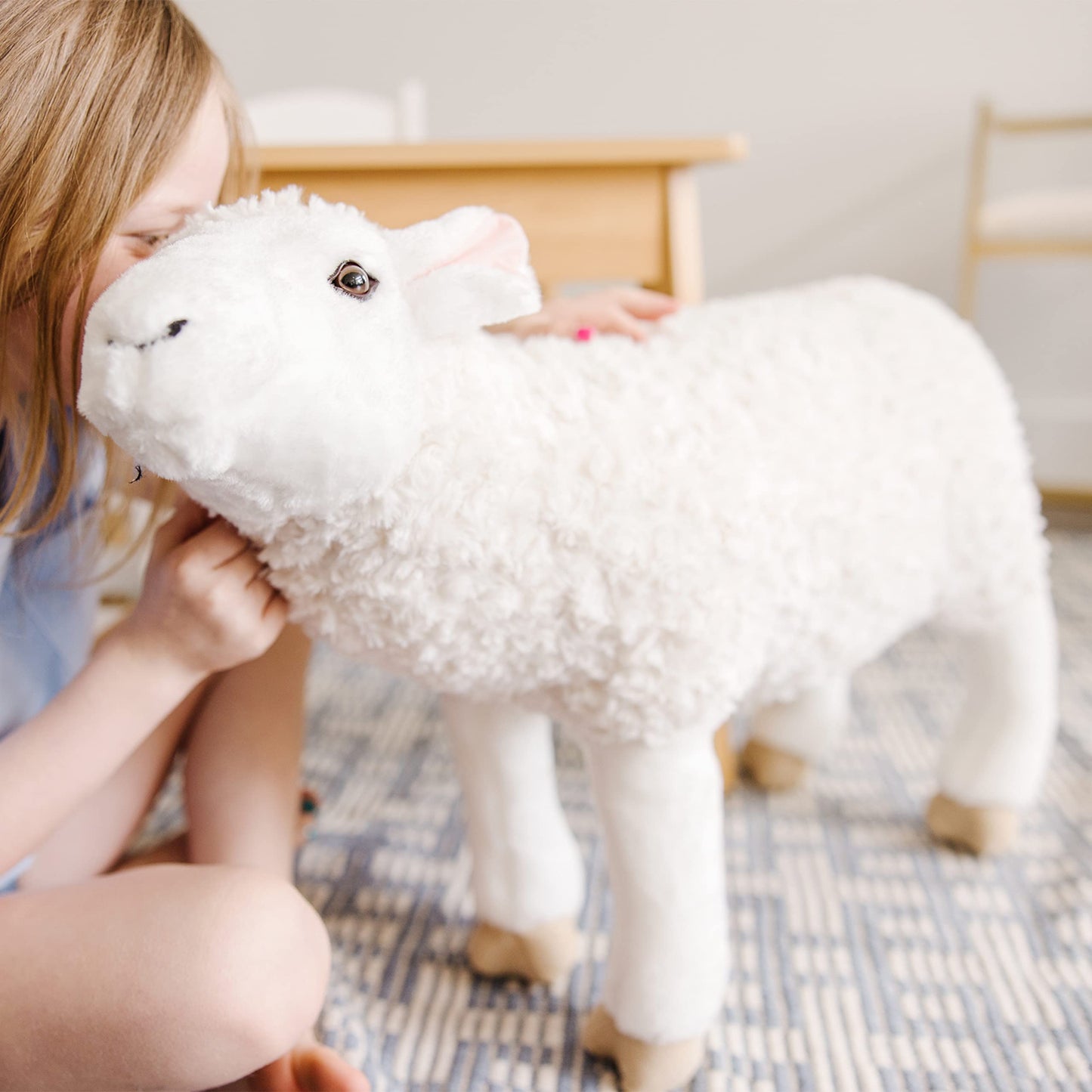 Melissa & Doug Giant Sheep - Lifelike Stuffed Animal (Nearly 2 feet Tall) Extra Large Stuffed Animals, Plush Animal Sheep for Ages 3+