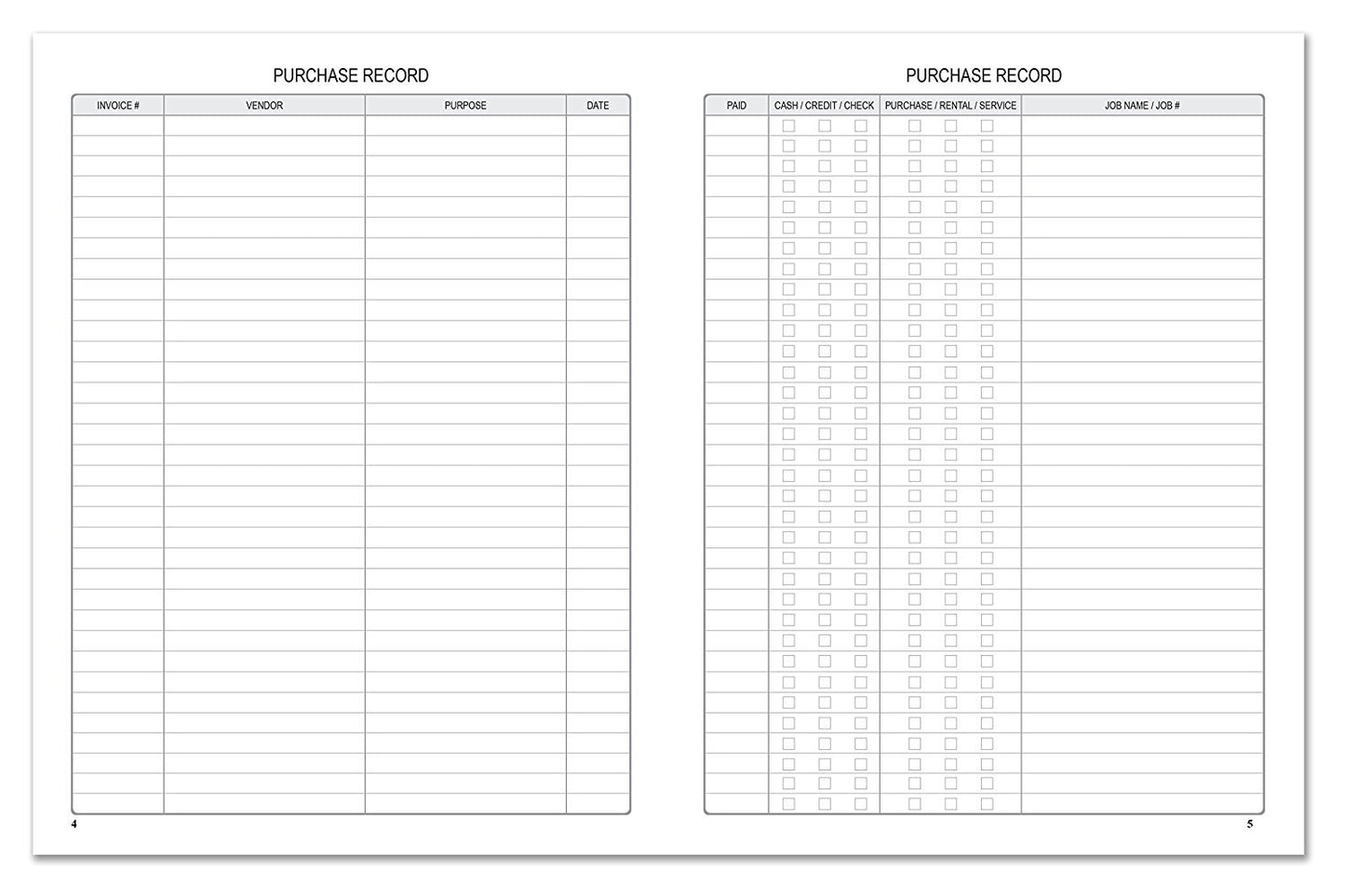 BookFactory Construction Daily Activity Log Book, Burgundy, 384 Pages, 8.875x11.25 Inches (LOG-384-7CS-A)