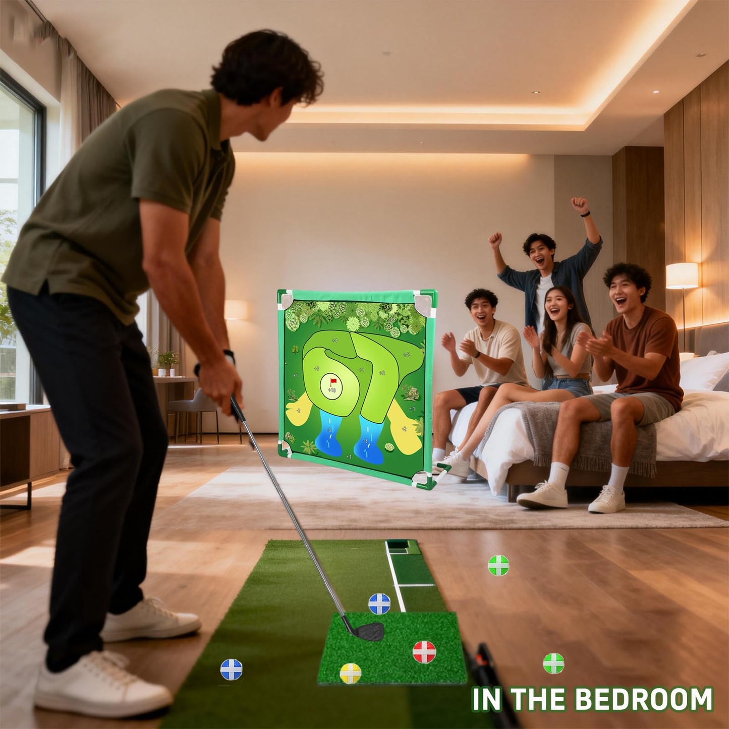 Wazoci 67 Golf Yard Chipping Game Set – Portable Backyard Golf Course for Adults and Family, Outdoor Lawn & Beach Play, Indoor Practice, Office Party, Gifts for Men (67 Golf Chipping Game)