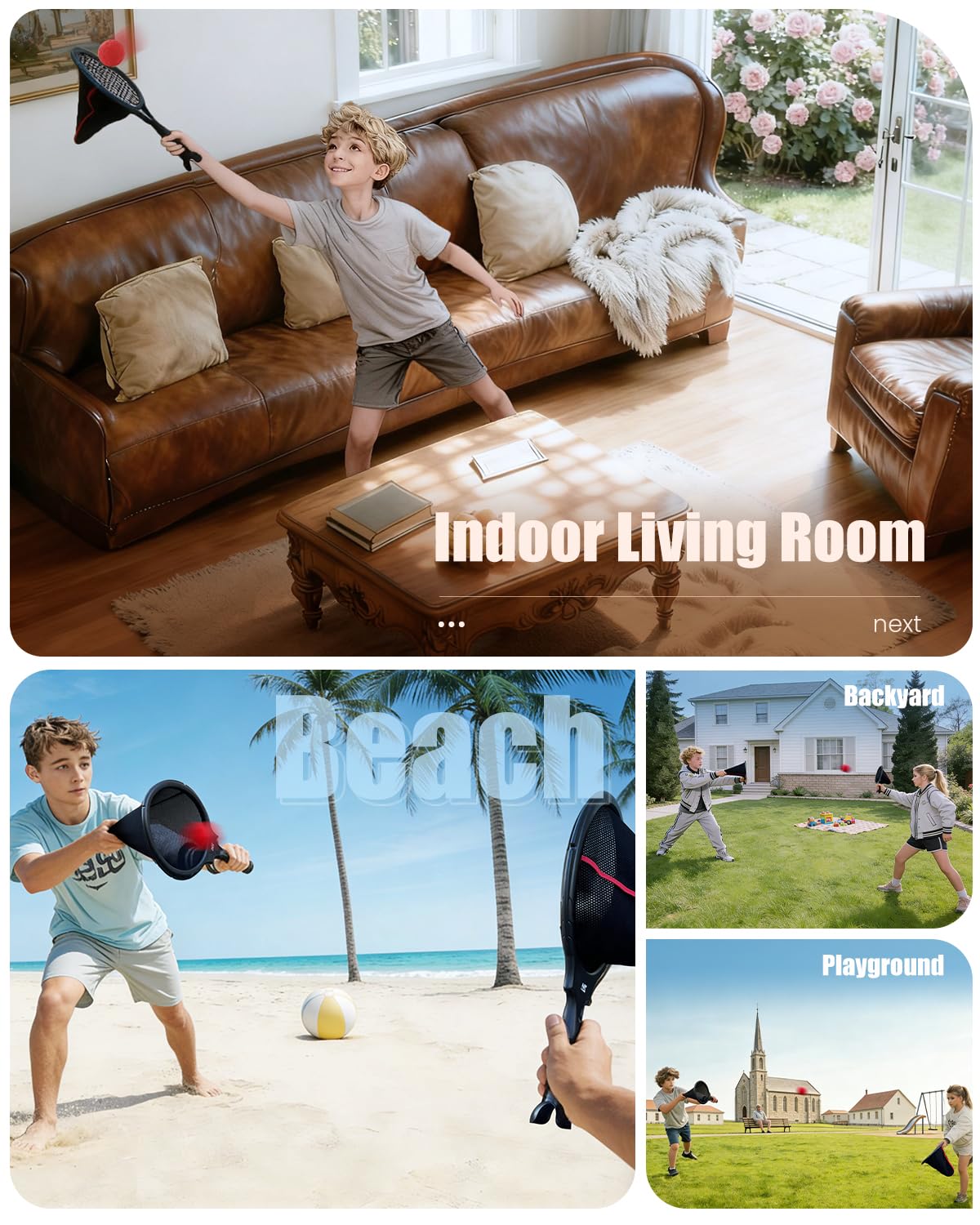 Netslinger Deluxe Pack - Family Party Ball Game, Play Solo or with 2 Players, Perfect for Adults & Teens, Includes 1 Bag, 2 Netslings, 3 Balls
