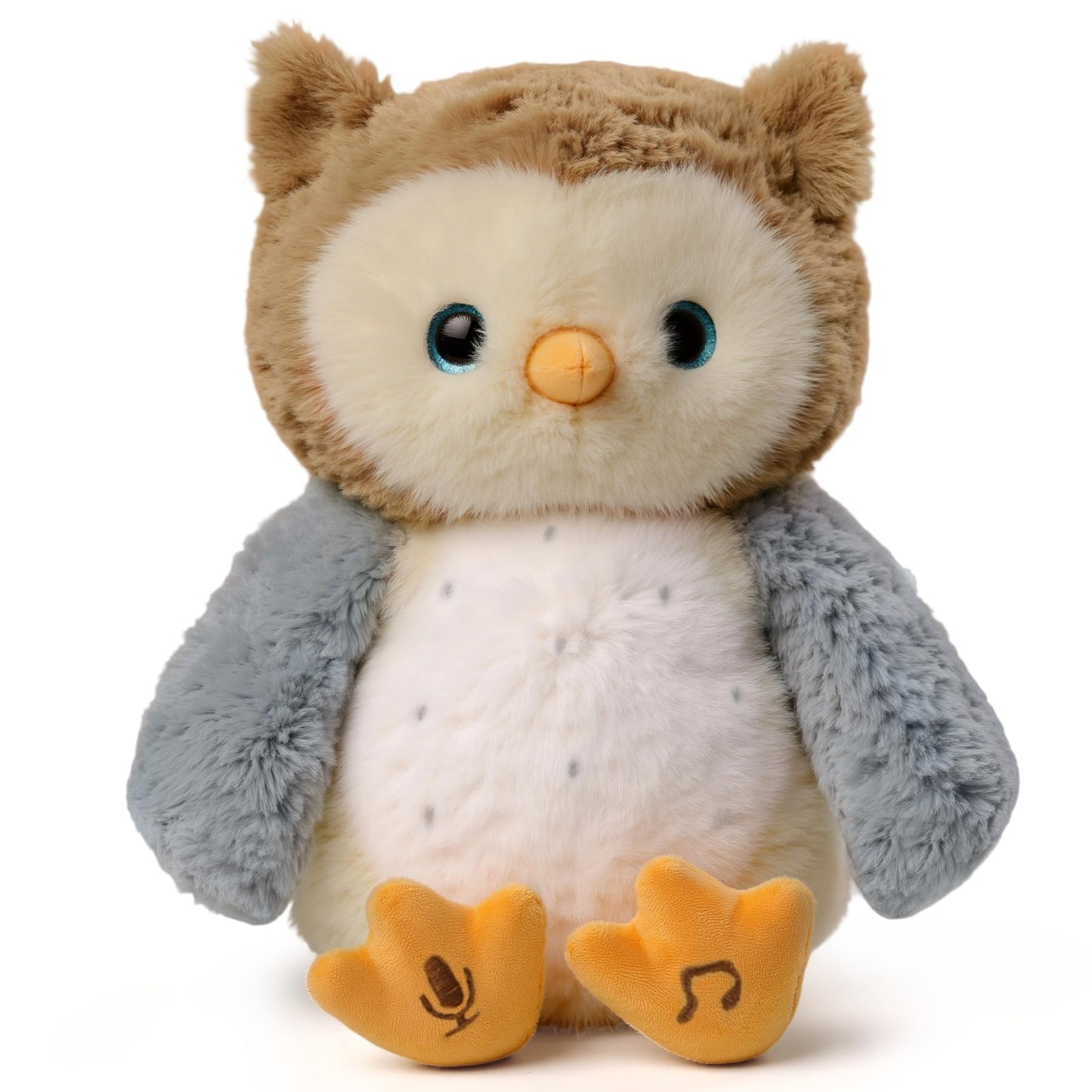 eJog Pup Owl Plush Stuffed Baby's Animal Toy Interactive Owl Toy with Sounds and Shake Hands, Singing Record Repeat What You Say, Birthday Gifts for Toddlers Kids