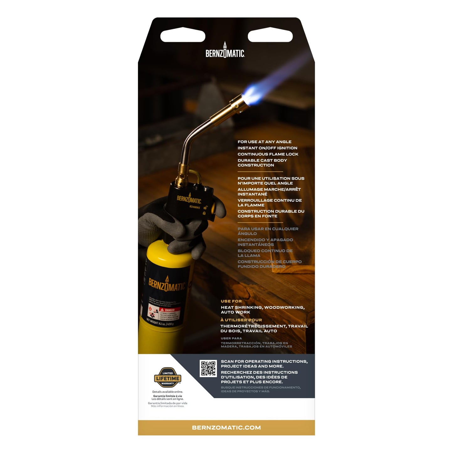 Bernzomatic® DuraCast® Wide Surface Torch - Durable Cast Body Aluminum Construction for Cooking, Heat Shrinking, Metalworking, and Vinyl Wrapping (TS 4500 Torch)