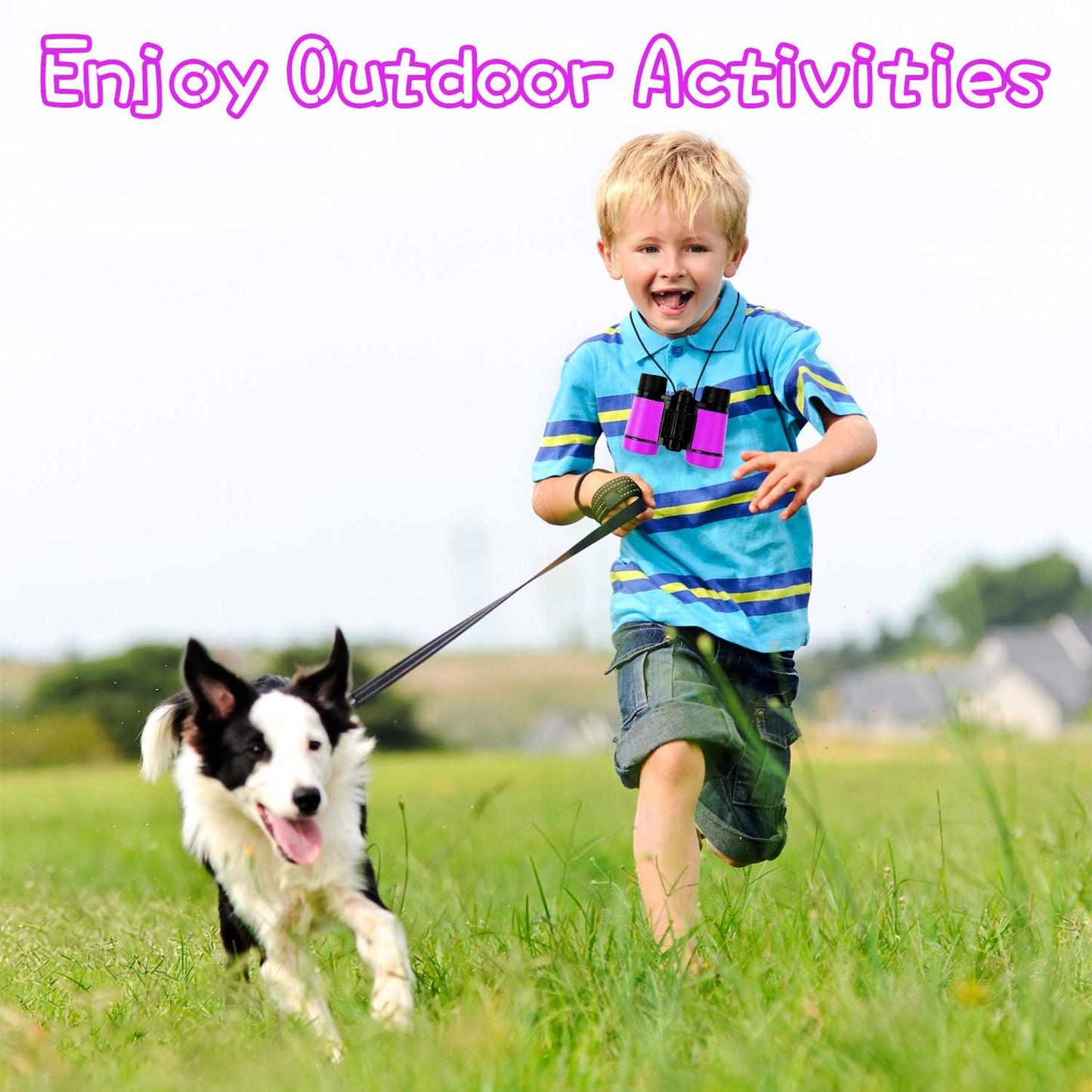 Scotamalone Kids Binoculars Shock Proof Toy Binoculars Set for Age 3-12 Years Old Boys Girls Bird Watching Educational Learning Hunting Hiking Birthday Presents, Z7G409