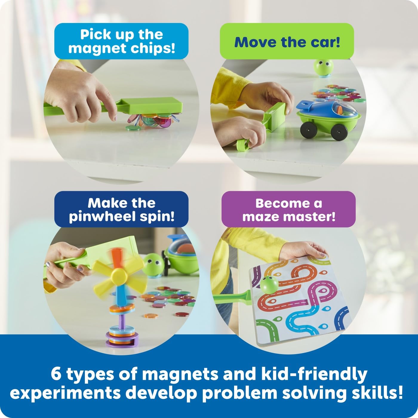 Learning Resources STEM Explores Mega Magnet Set, Toddler Toys, Magnetic Tiles Blocks, Sensory Toys, Kids Games, Classroom Must Haves, Sensory Bin, Birthday Gift, Fine Motor Skills