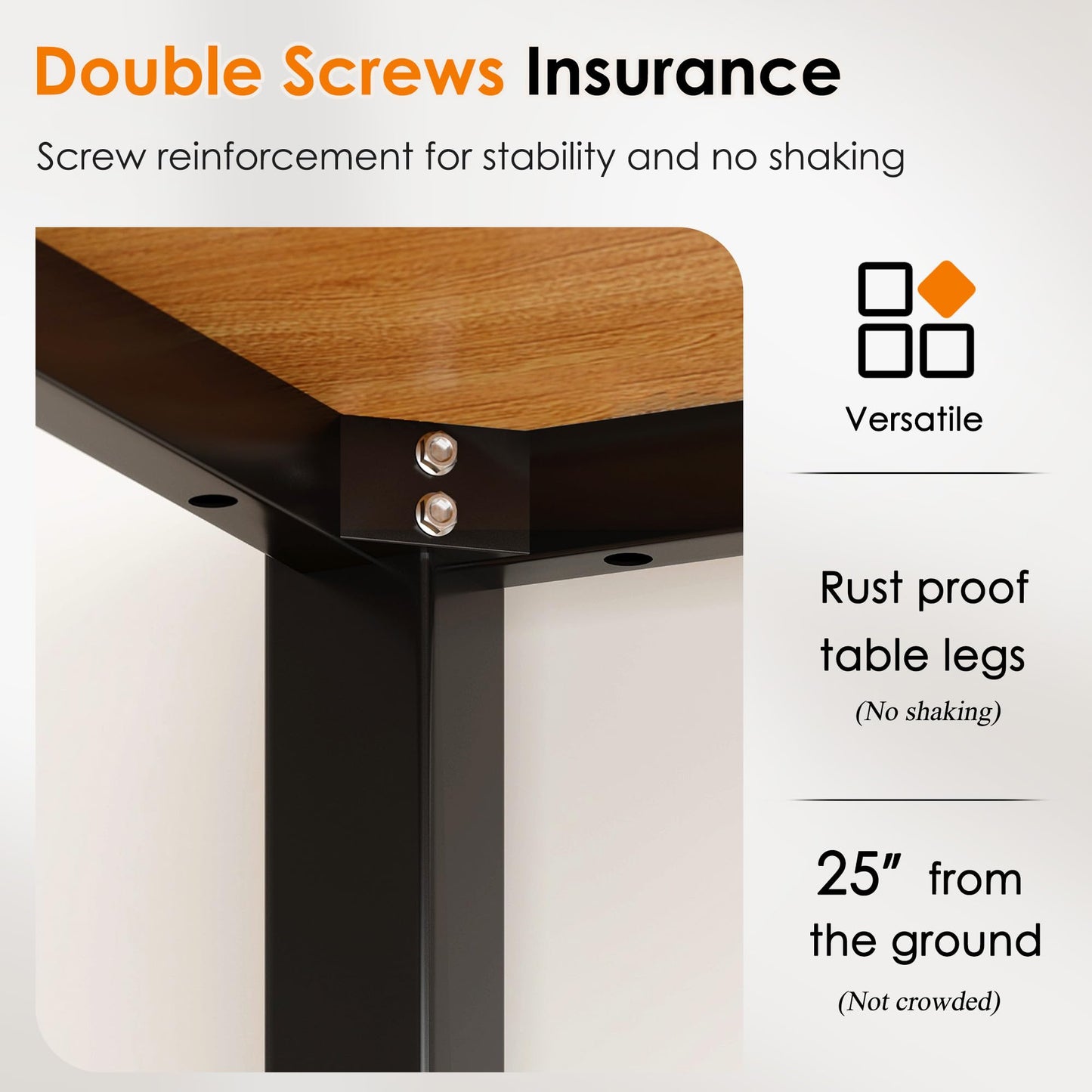 DlandHome 31.5 inches Small Computer Desk for Home Office Activity Table Writing Table for Small Spaces Study Table Student Laptop Desk Teak and Black DND-AC3BB-8040