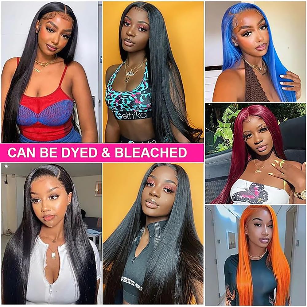 Mstoxic 4X4 Straight HD Lace Closure Human Hair Extensions 12A Brazilian Virgin Remy 100% Unprocessed Human Hair Frontal Free Part Closure Only Pre Plucked With Baby Hair Natural Black 14 Inch