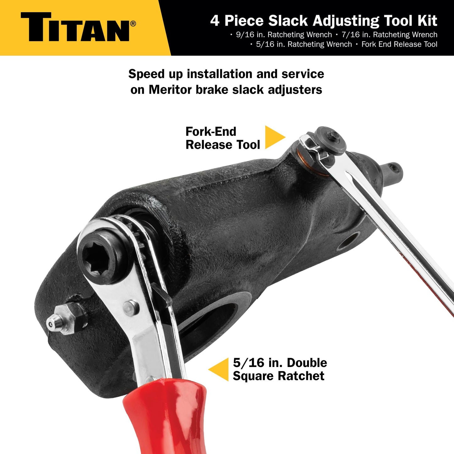 Titan 85569 4-Piece Slack Adjusting Tool and Wrench Kit