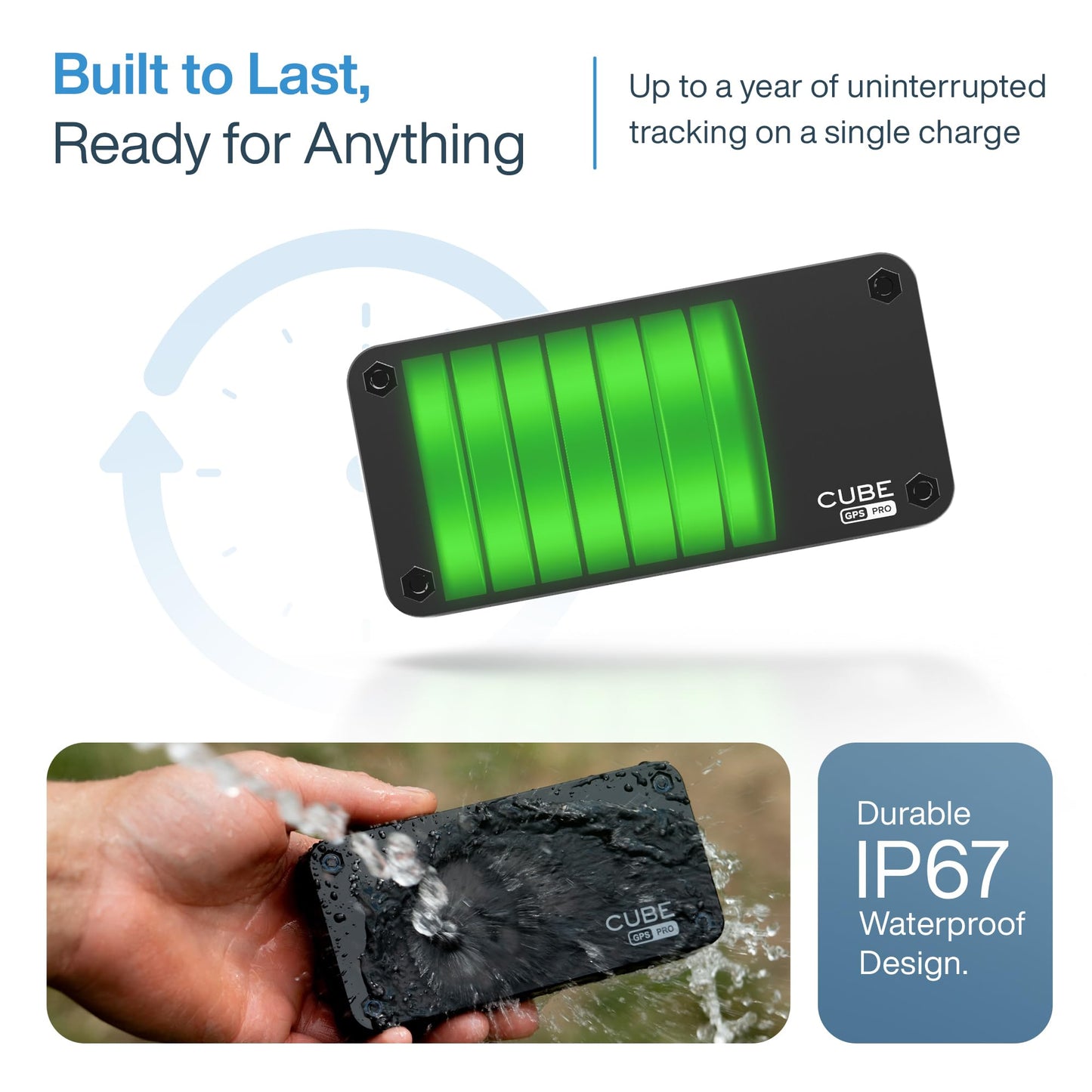 Cube GPS Tracker for Vehicles – Magnetic GPS Car Tracker, Real Time Worldwide Location Geo-Fencing, Hidden Tracking Device for Fleet Assets, Truck, Auto, Trailer, 1 Year Battery, Subscription Required