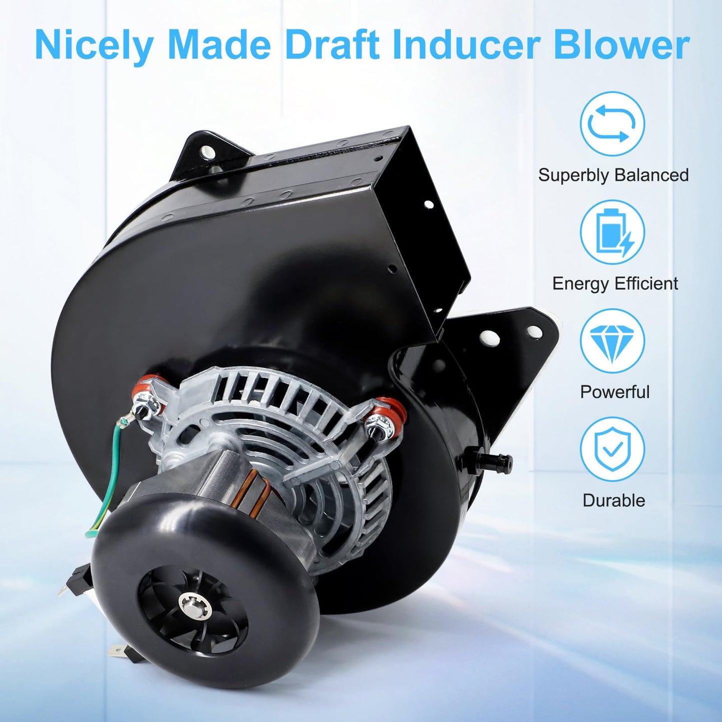 Adviace J238-112-11128 J238-112-11258 Draft Inducer Blower Fan Motor for Jakel Furnace, B1859005S B1859005 Draft Inducer Blower Motor for Goodman Furnace