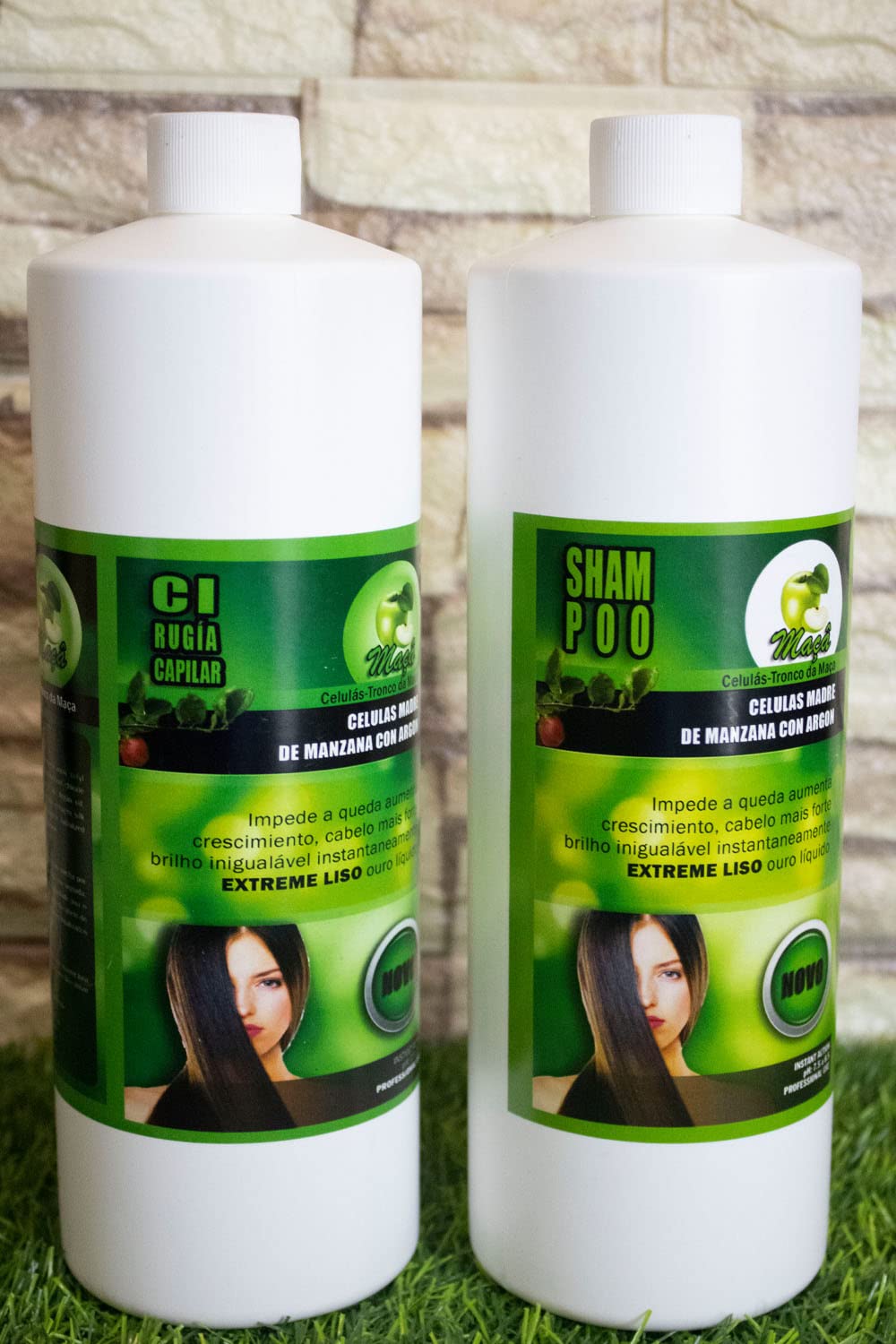 Cirugia Capilar De Celulas Madres De Manzana Con Argan (32 oz + Shampoo) Alisado Perfecto Y natural. (32oz)
