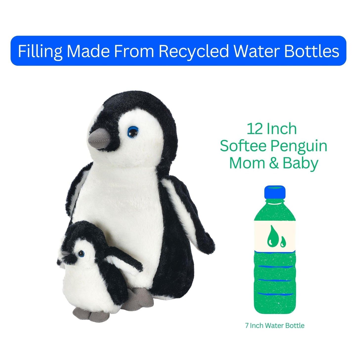 The Petting Zoo 12" Softee Penguin and Baby