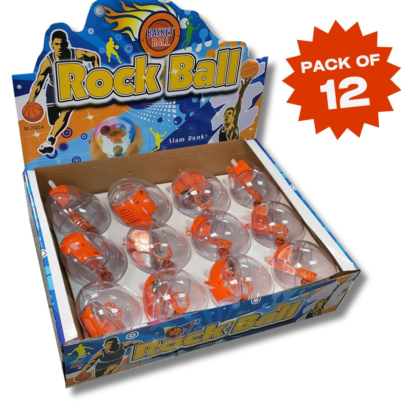 12 Pack Mini Basketball Electronic Handheld Shoot & Score Hoop Game with LED Lights & Sounds, Bulk Toys Birthday Party Favors Prizes for Kids, Adults