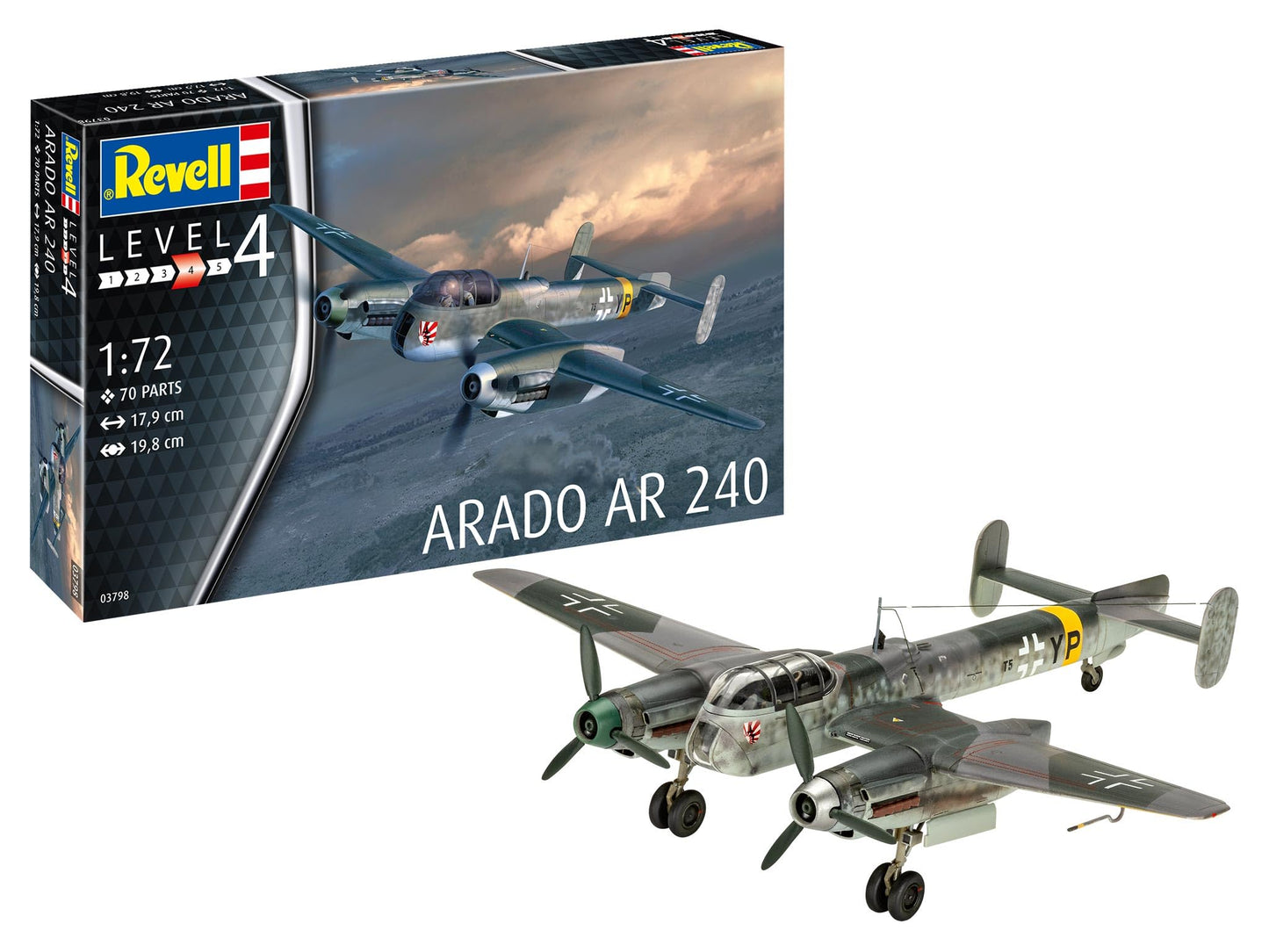 Revell 03798 Arado AR-240 1:72 Scale Unbuilt/Unpainted Plastic Model Kit