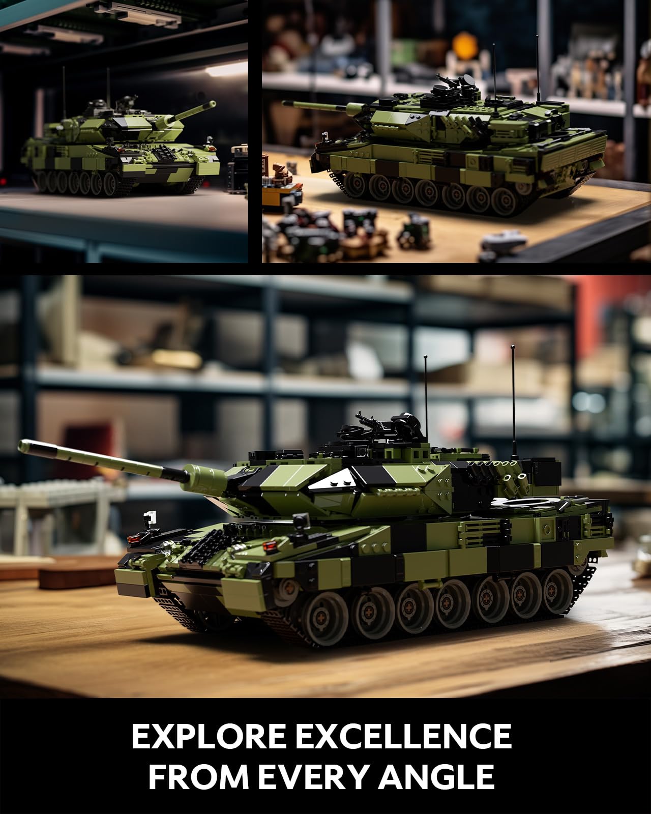Nifeliz Leopard II A7 Tank, Military Tank Building Set for Adults, Collectible Army Model to Build and Display, Gift Ideal for Military Enthusiasts (2,069 PCS, NF10269)