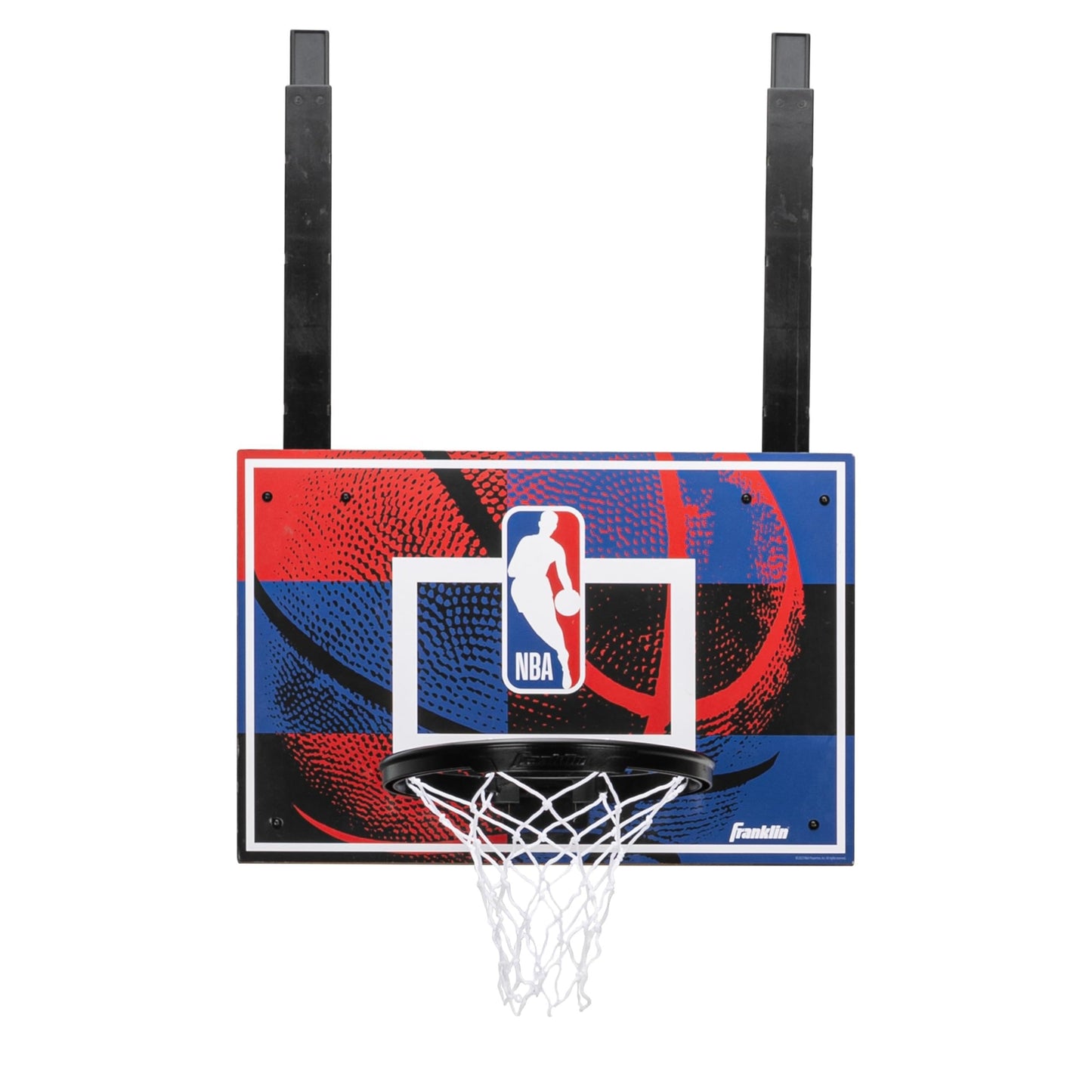 Franklin Sports NBA Grow-with-Me Kids Mini Basketball Hoop Set - Over the Door Indoor Hoop for Kids - Includes (1) Adjustable Height Basket, (1) Mini Youth Basketball + Air Pump - Ages 3+