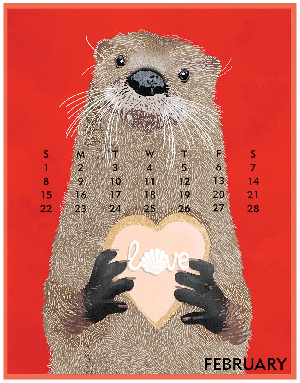 Linnea Design 2026 Poster Calendar 11 x 14" Artwork by Johanna Riley