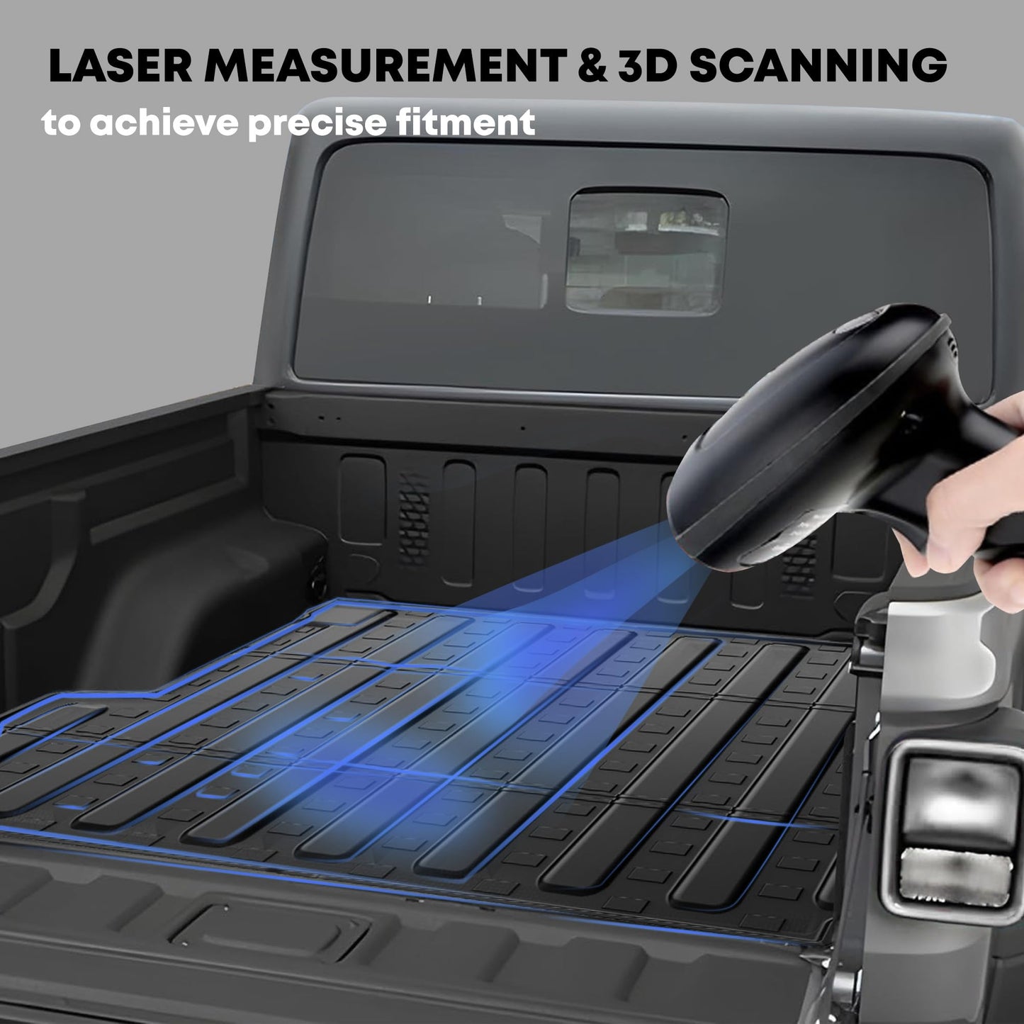 AOMSAZTO Truck Bed Mat for 2020-2025 2026 Jeep Gladiator JT 5FT All Weather Protection Non-Slip TPE Trunk Bed Liner for 2020 2021 2022 2023 2024 2025 2026 Jeep Gladiator Accessories.