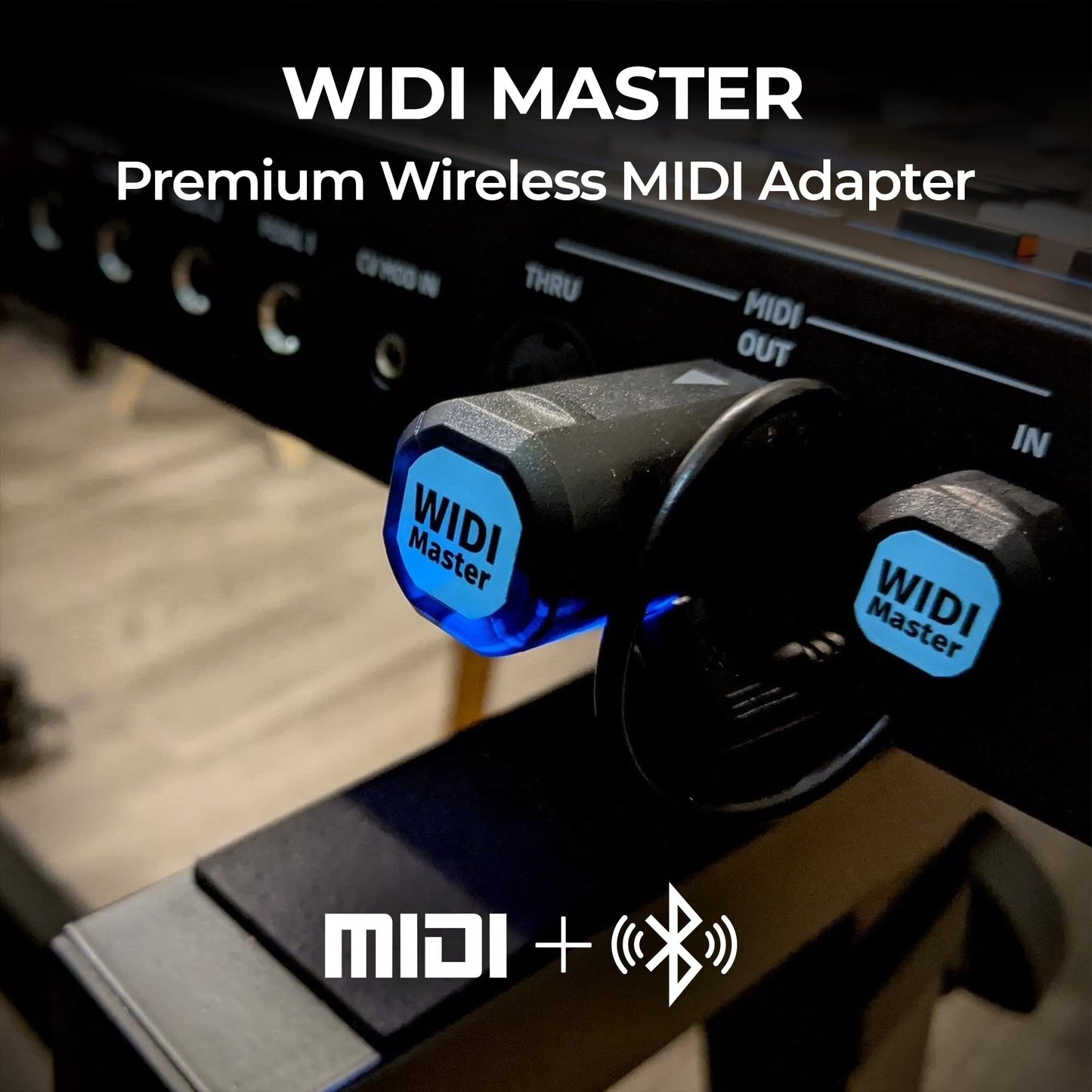 CME WIDI Master - Bluetooth (5) MIDI Adapter for 5-PIN DIN MIDI - No Battery, Powered via MIDI Out - Wireless MIDI for Synthesizer EWI Keytar Pedalboard Digital Piano