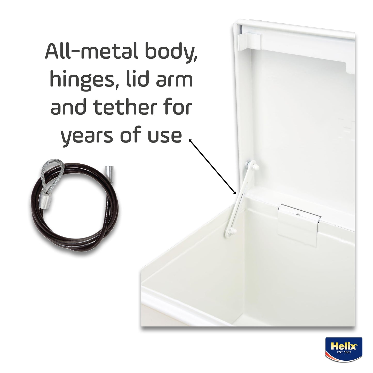 Helix All-Metal Lockable Drugs Security Chest, Includes Metal Tether and Mounting Hardware, (132480)