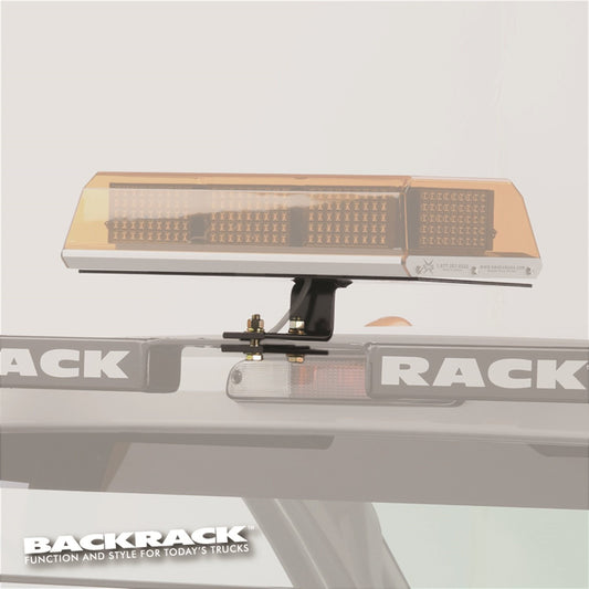 BACKRACK RealTruck Light Bracket, 16X7 Base | Rectangle, Center Mount, Black | 91002REC | Universal w Frame's