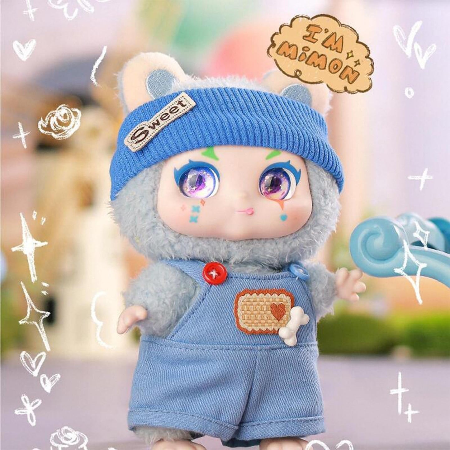 CALEMBOU Plush Doll Blind Box, Kimmon Mimon Series, Kawaii 1 of 6 Possible Mystery Collectible Toys, Cute Soft Animals, Charm Birthday Gifts