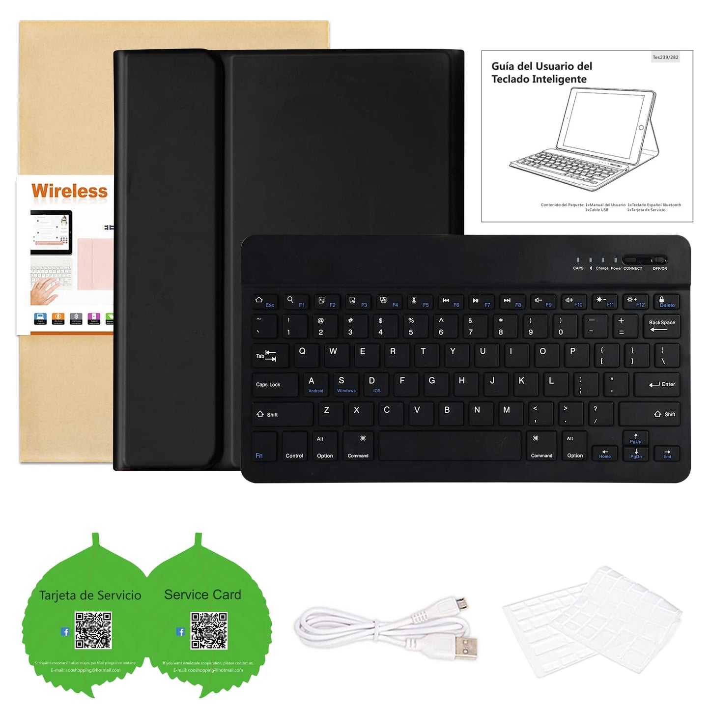 besky Keyboard Case for iPad Air 13 (M2) 2024 & iPad Pro 12.9 inch (5th, 6th Generation), (Compatible for 13 inch Air & 12.9 inch Model) - Wireless Detachable Keyboard with Auto Sleep/Wake Function