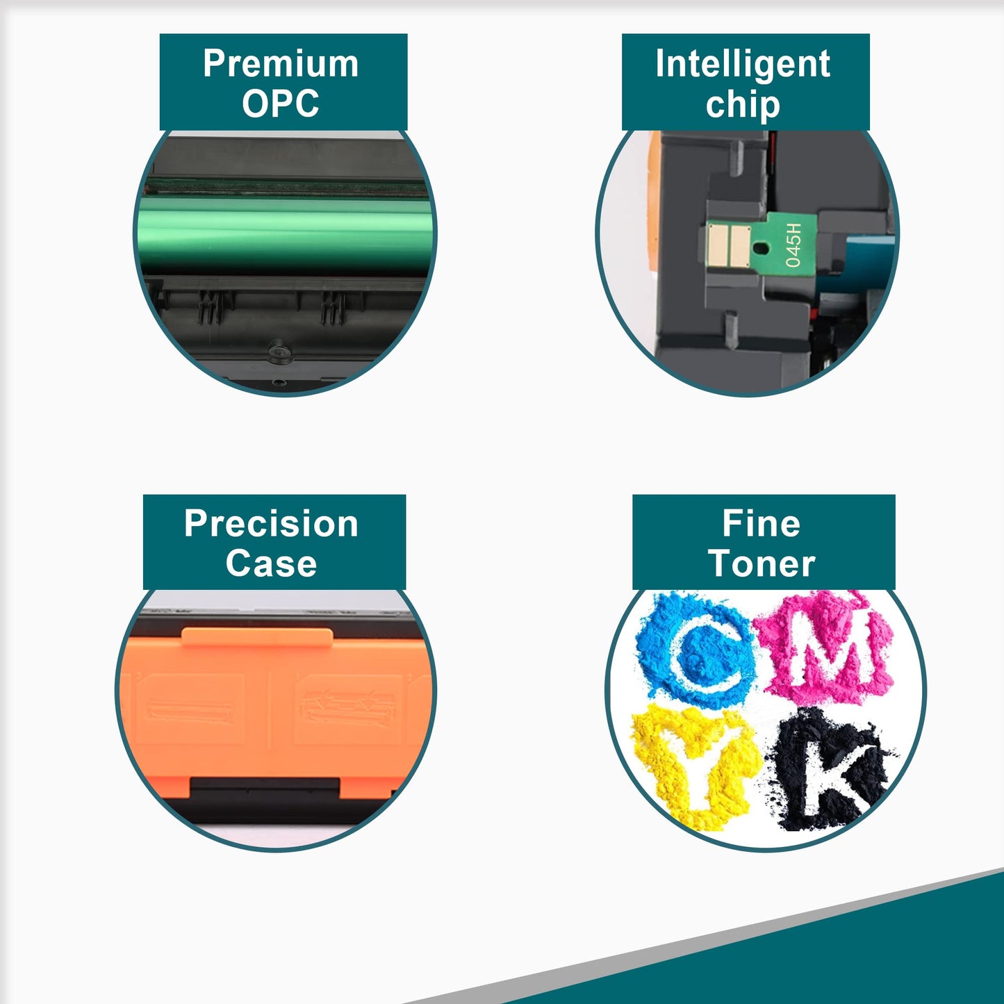 304A Toner Cartridges 4-Pack Replacement for HP 304A Works with Color Laserjet CP2025,CM2320fxi MFP,CM2320nf MFP,CM2320n MFP; Color CP2025dn,CP2025n Printers (Black,Cyan, Magenta, Yellow