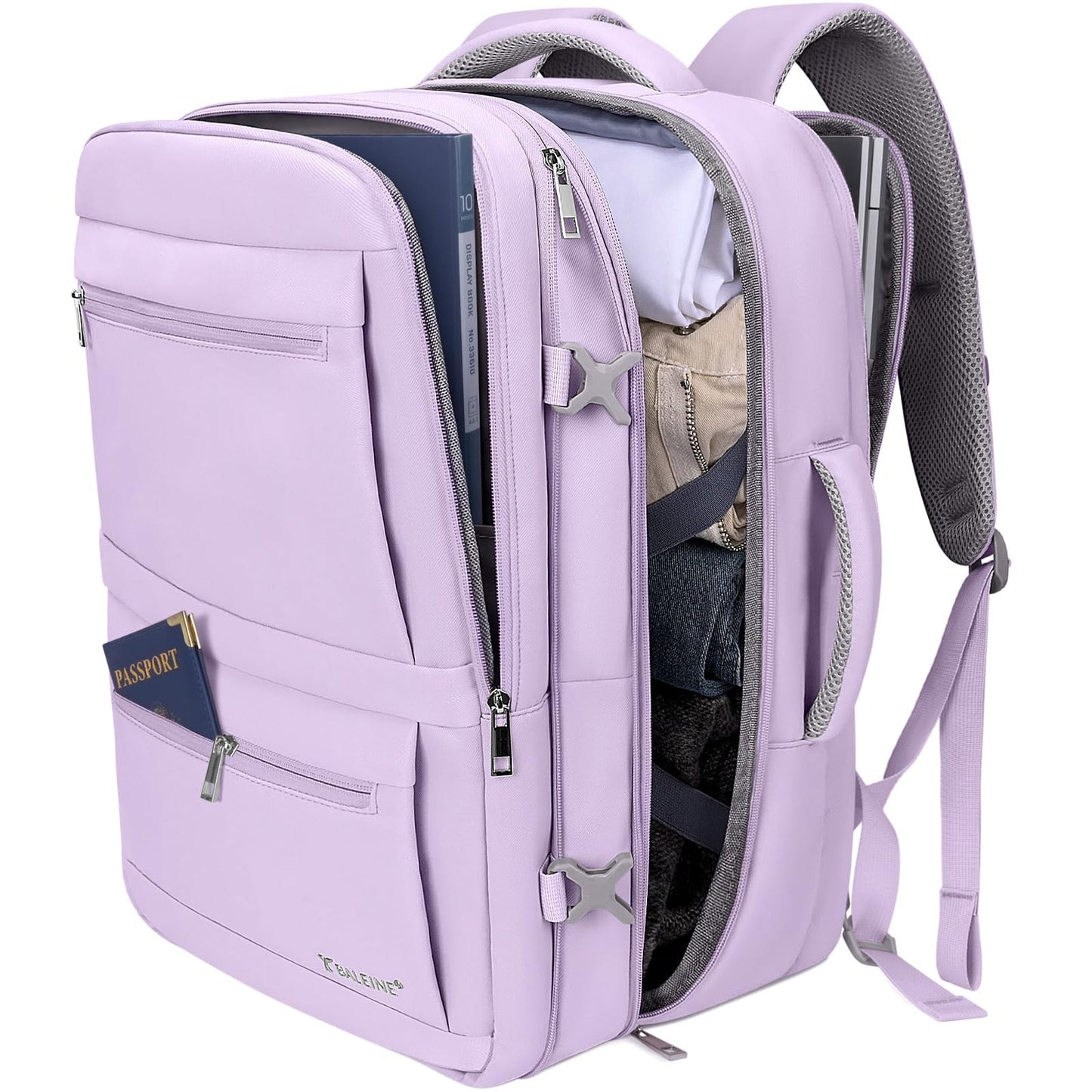 BALEINE Travel Backpack for Women Men, Large Sturdy Carry On Laptop Backpack Gifts for Business, Casual, Weekender, Hiking (XL, Lavender)