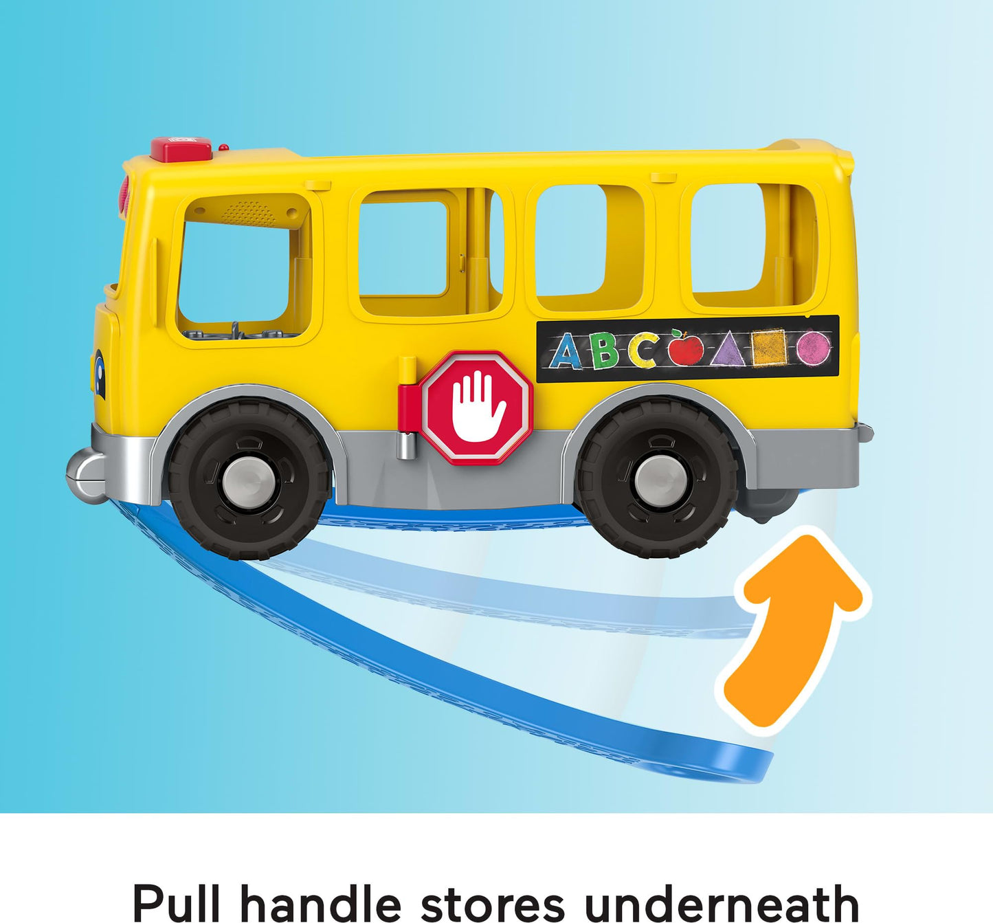 Fisher-Price Little People Toddler Toy Big Yellow School Bus & Community Heroes Set, Musical Pull-Along Vehicle & Figures for Kids Ages 1+ Years
