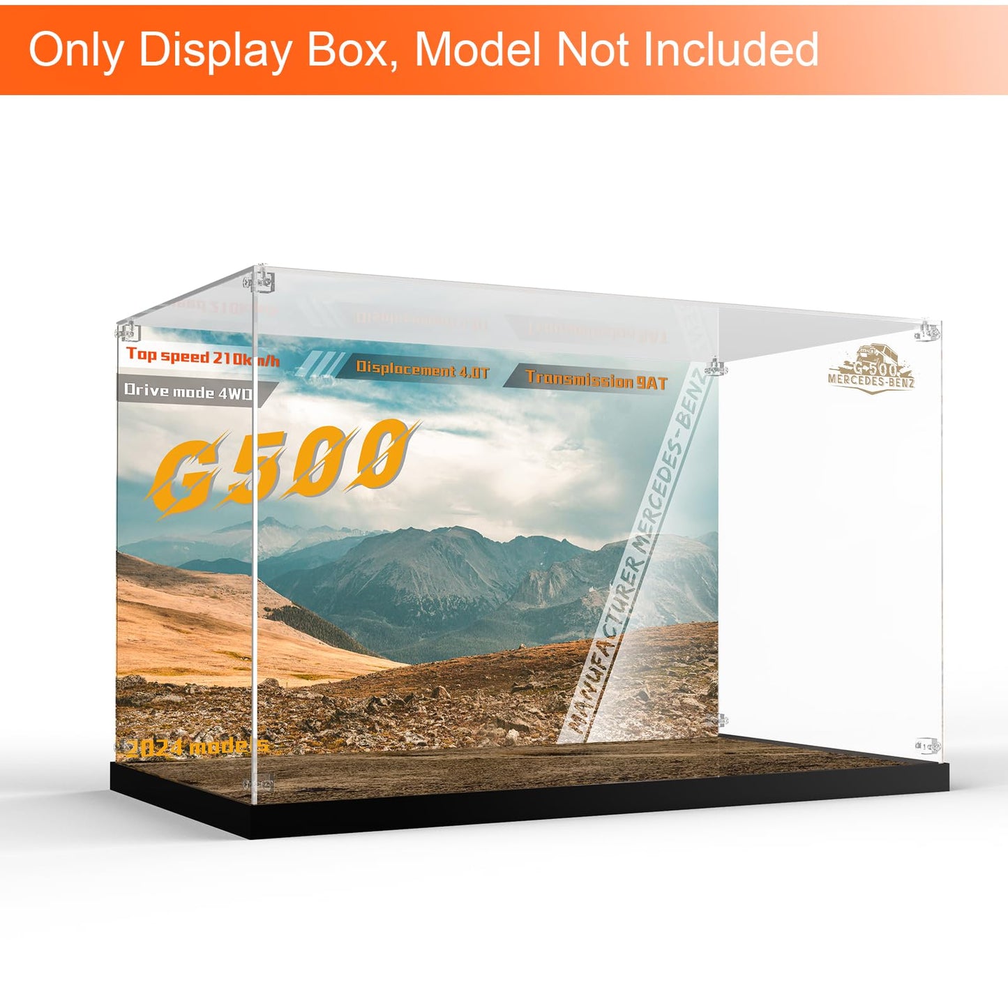 Acrylic Display Case for Lego Technic Mercedes-Benz G 500 Professional Line Car Building Set,Dustproof Clear Display Box Compatible with Lego 42177 Model Car -No Models Only Box