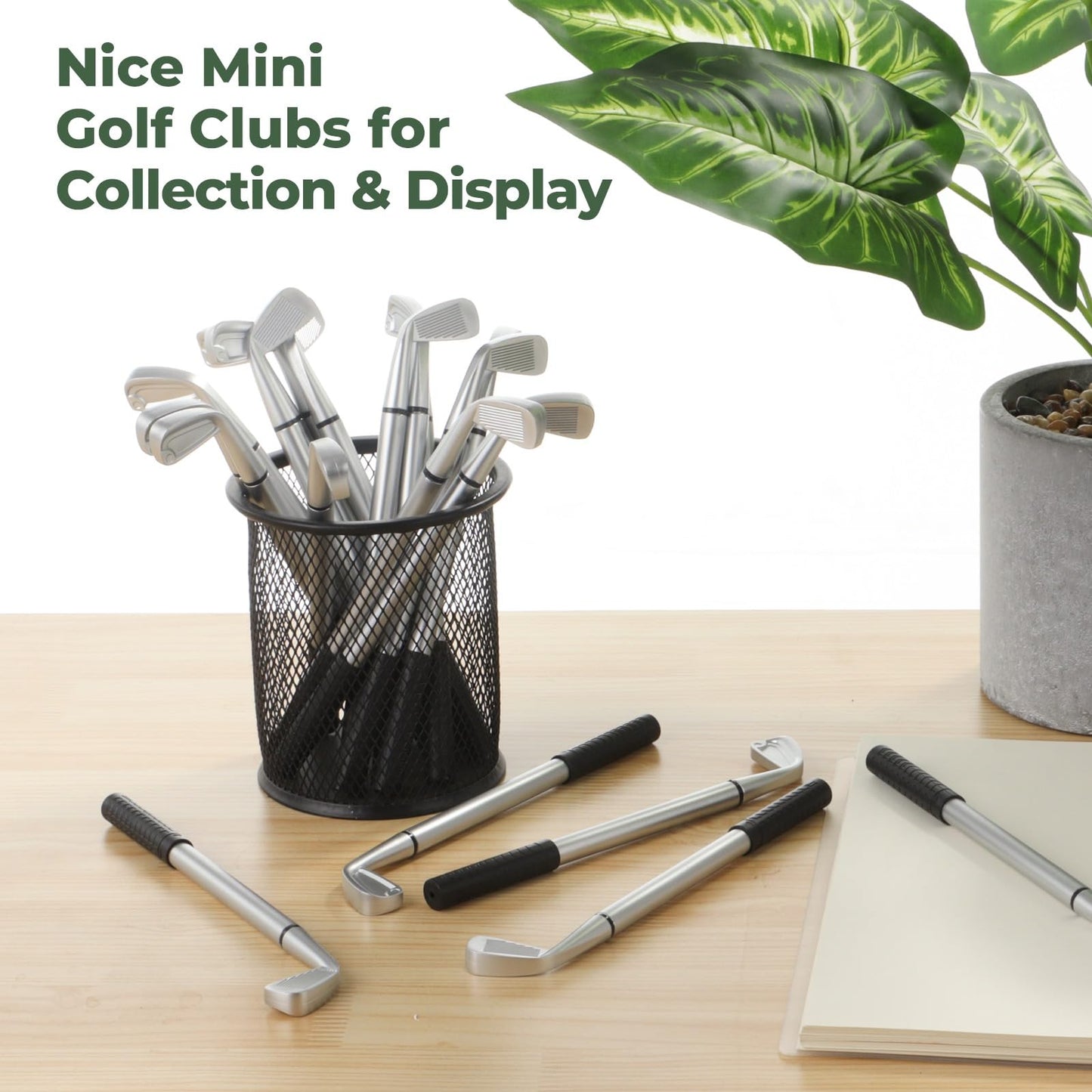 Lnrueg 200 Pcs Mini Golf Club Ballpoint Pens 1.0mm - Bulk Golf Pens for School, Office, Souvenirs, Golfing Club Props, Black Ink