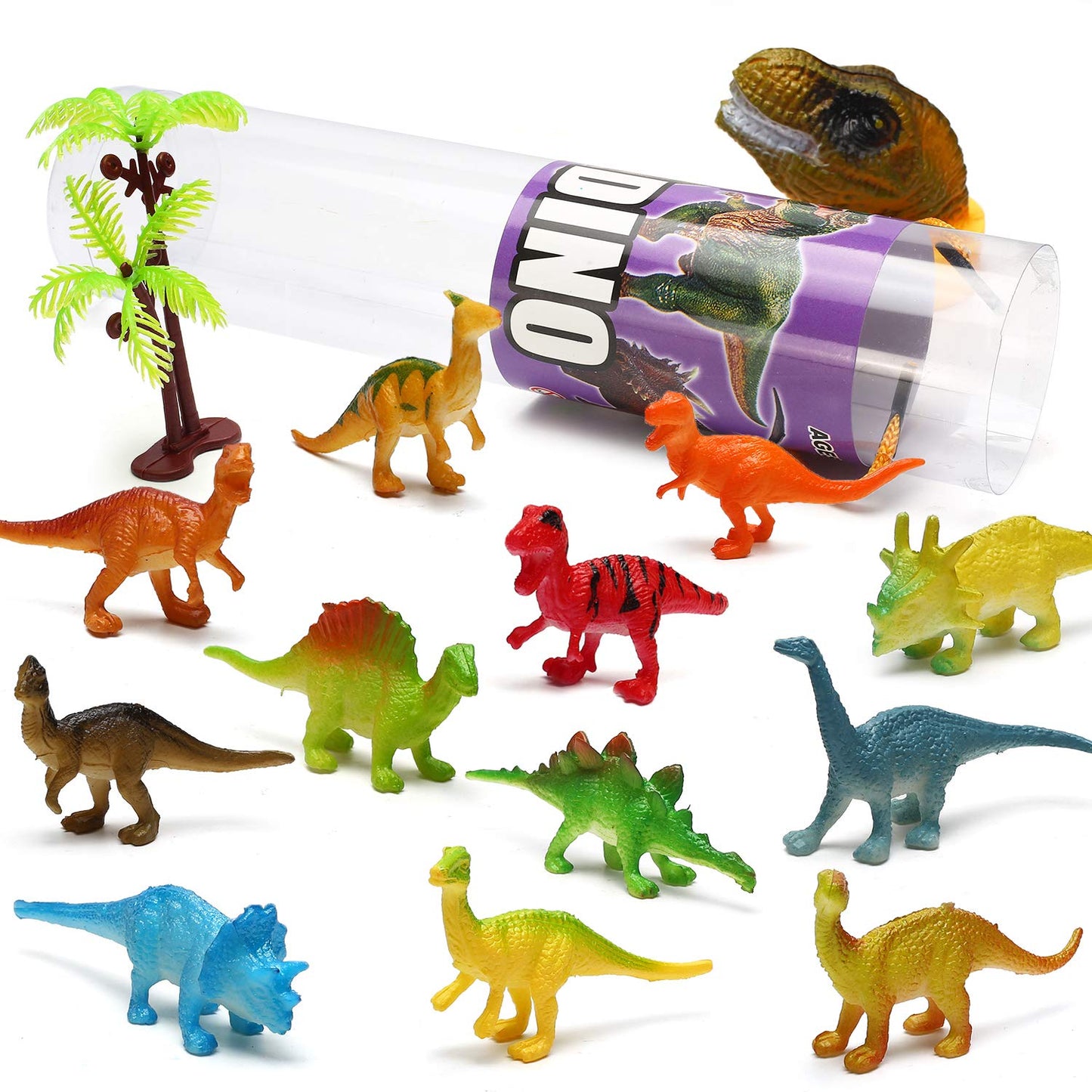 82 Piece Animal Toy, Assorted Mini Dinosaur Insect Ocean Sea Animal Farm Animal Jungle Animal Dog Figure, Realistic Vinyl Plastic Zoo Play Set, Small Toys for Sensory Bin Cupcake Topper Party Favors