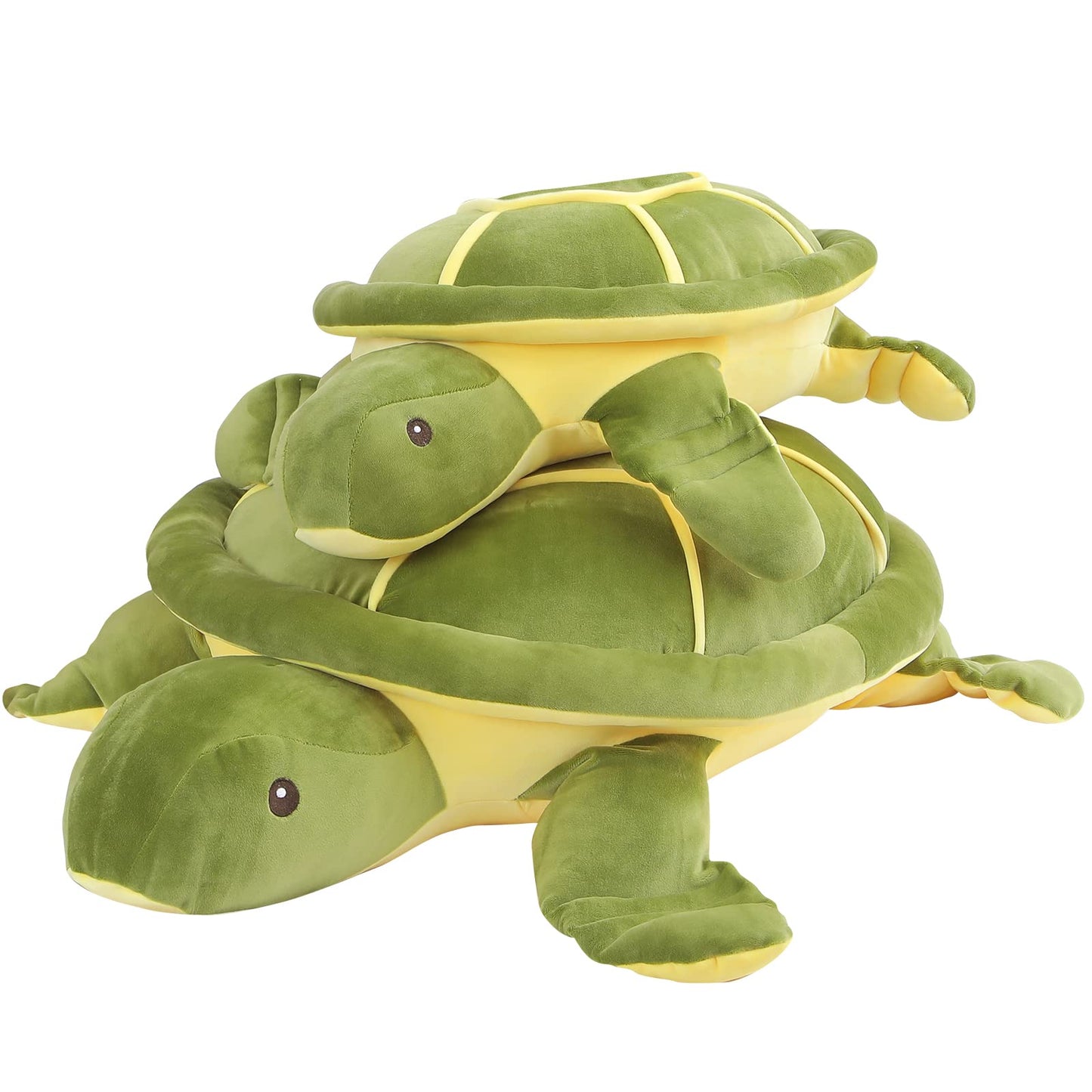 28 inch Big Green Sea Turtle Stuffed Animals Giant Soft Plush Toys, Large Ocean Turtle Plushies Body Pillow, Gifts for Kid Boys, Girls, Girlfriend, Birthday, Easter