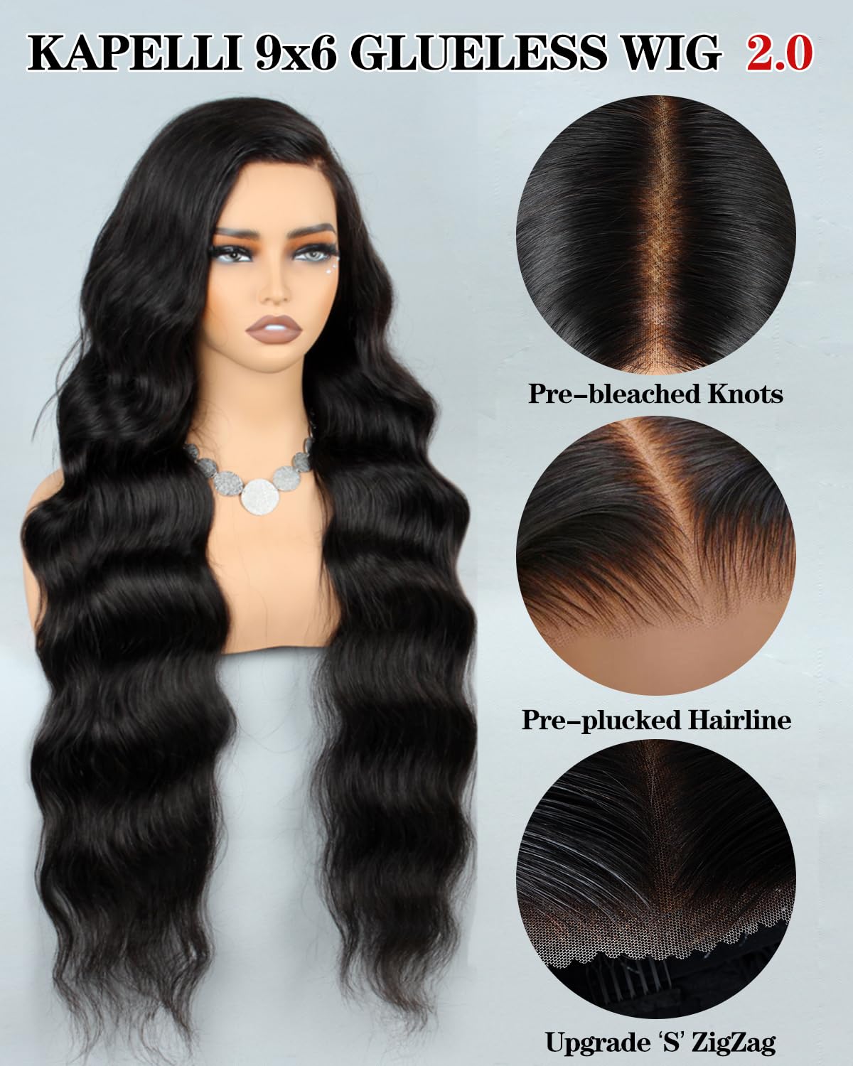 28 Inch Wear And Go Glueless Wigs Human Hair Pre Plucked Pre Cut 9x6 Body Wave Glueless Pre Plucked Bleached Knots Lace Front Wig For Women Transparent Lace Closure Wigs 200% Density