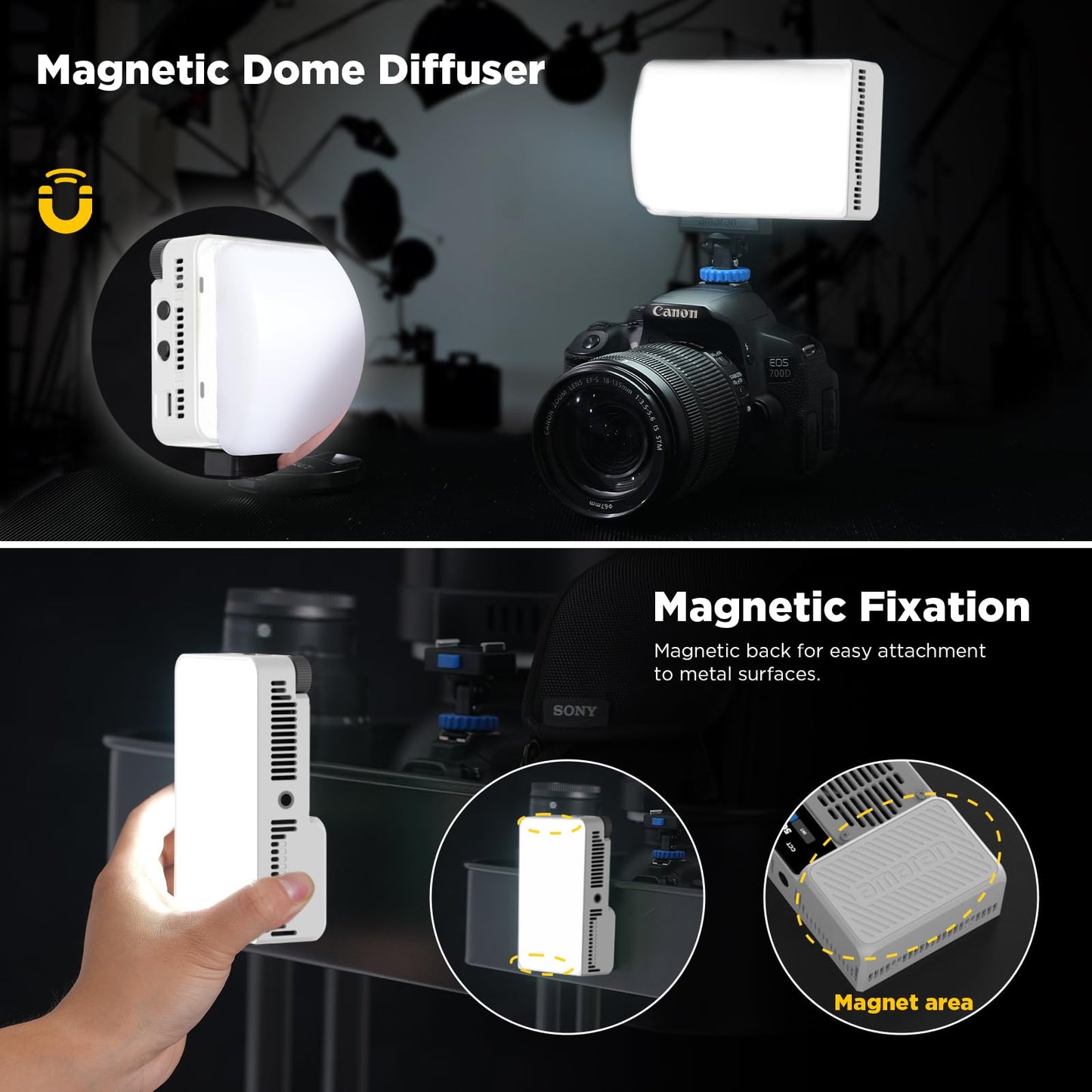 Amaran Ace 25c Kit, Pocket RGBWW LED Light, Boost Mode Up to 32W, Full-Color Mini Video Light (2,300-10,000K), 1,500 Lux@1m at 5,600K, 4500mAh Battery with PD Charging for Mobile Creators (White)