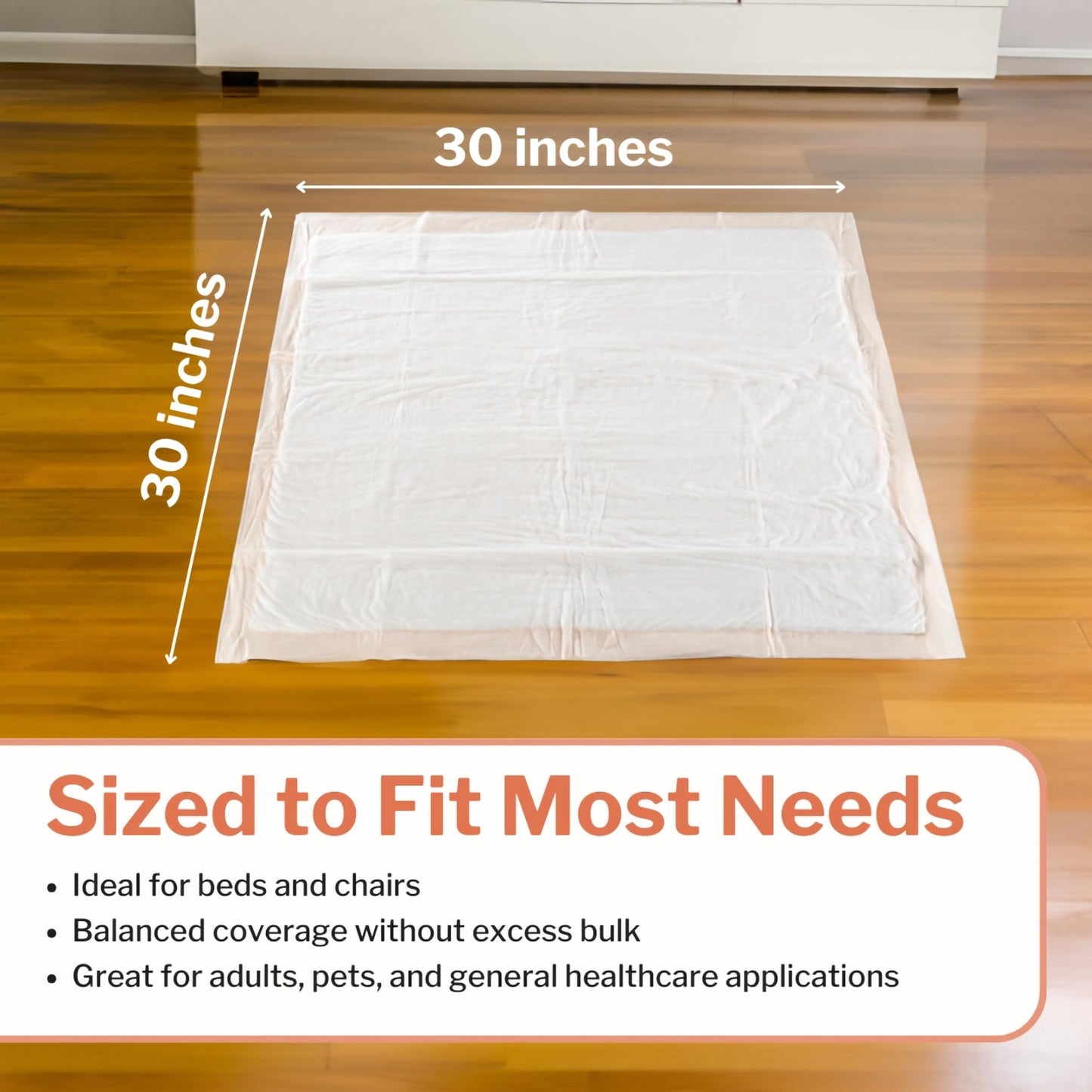 McKesson Ultra Underpads, Incontinence Bed Pads 30" x 30" [100 Count], Heavy Absorbency, Disposable Chux Pads for Adults, Elderly, and Baby, Pee Pads