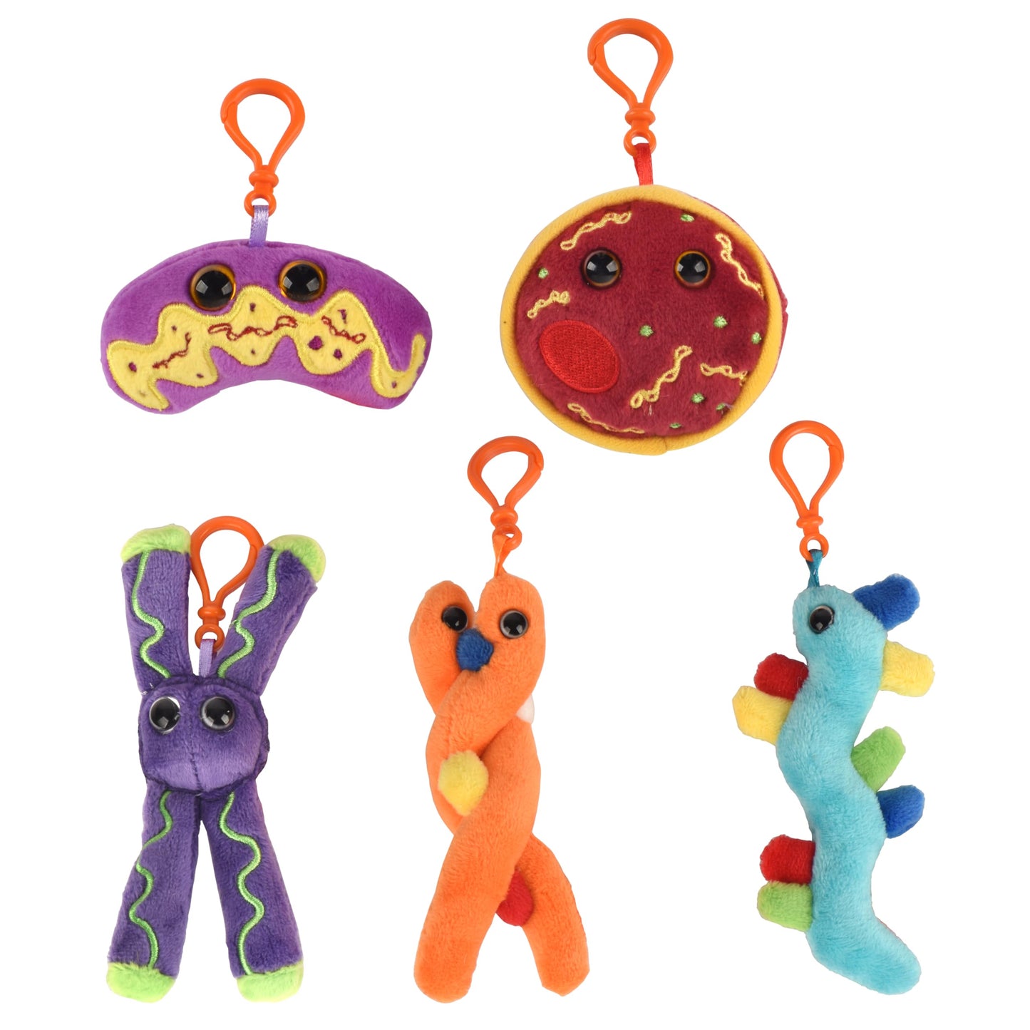 GIANTmicrobes Genetics Gift Box, DNA Gifts, Genetic Counselor & Genealogist Gifts, DNA Plush Keychain, Ancestry Gift